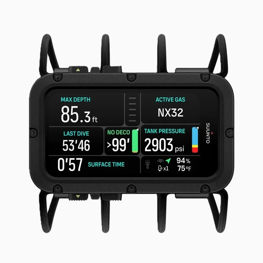 Suunto Ordenador náutico de buceo con pantalla AMOLED de 3,2 pulgadas, soporte multigas, GPS, información meteorológica y marea, resistencia al agua 200 m, presión del tanque inalámbrica, duración de