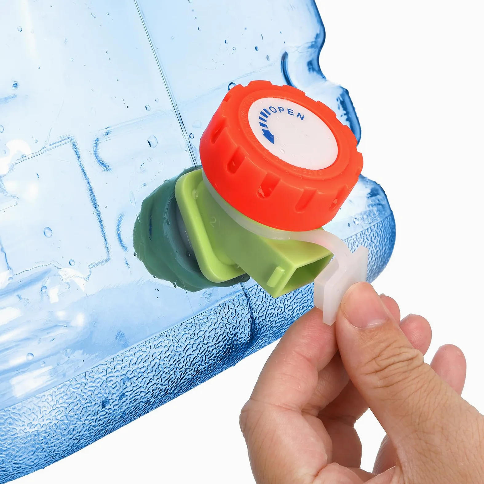 Dicunoy Contenedor de agua para camping, jarra de agua portátil de 2.6 galones con espiga, dispensador de agua grueso con amplia apertura de relleno para senderismo, picnic, vehículo, al aire libre