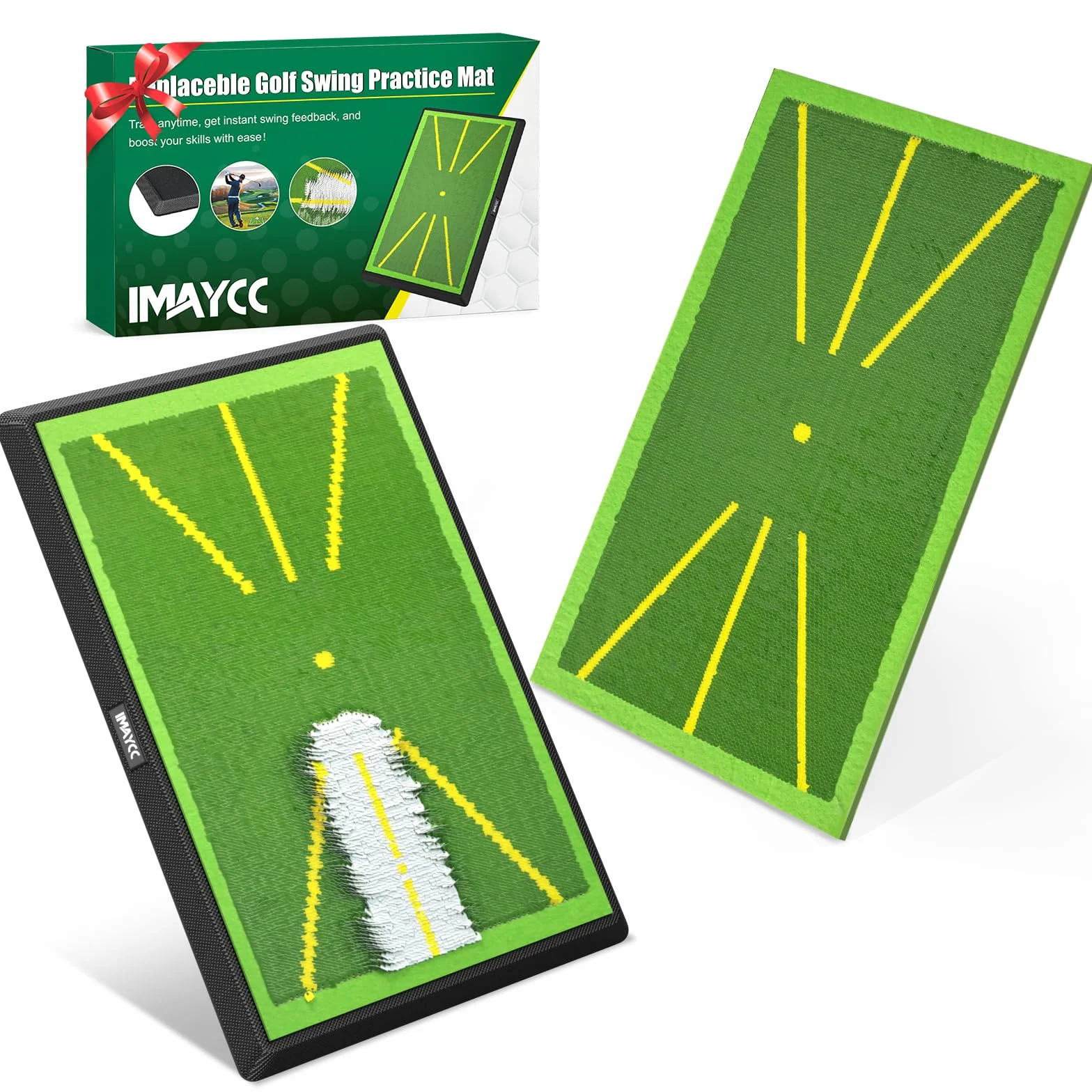 IMAYCC Alfombra de Entrenamiento de Golf Analizador de Trayectoria de Swing Antideslizante Portátil