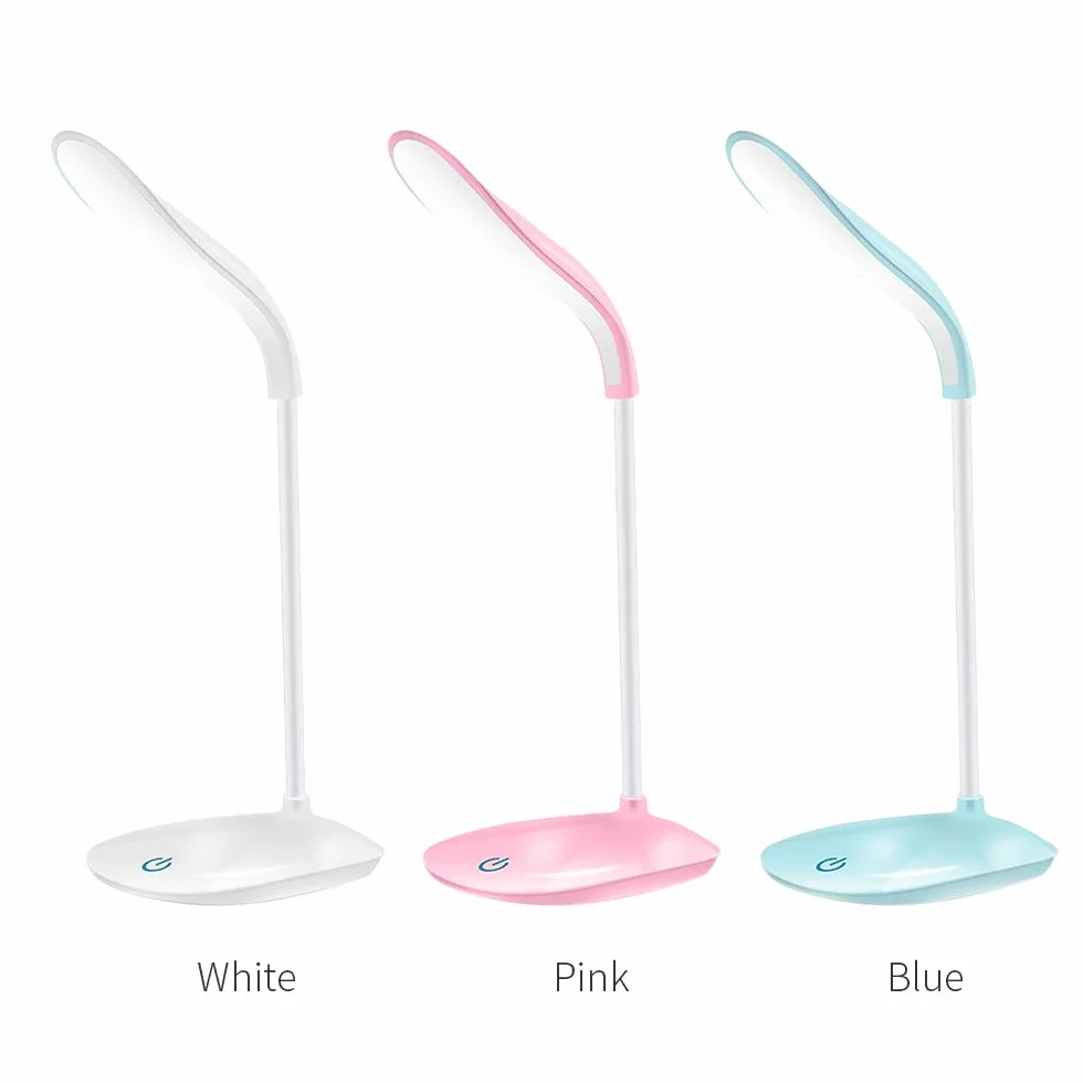 Lixada Lámpara de Escritorio LED Recargable USB Portátil Manguera Flexible Control Táctil