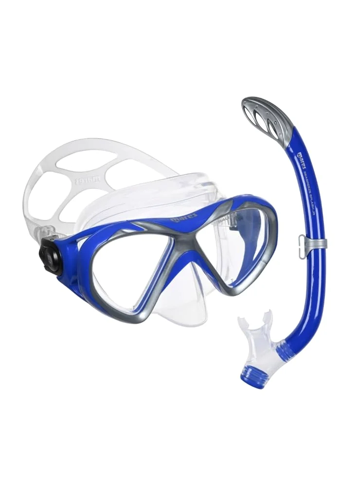 Mares Combo Bali Splash JR – Kit de Máscara de Tuba Junior, Vidrio Templado, Snorkel Splash Top, Edades 7+