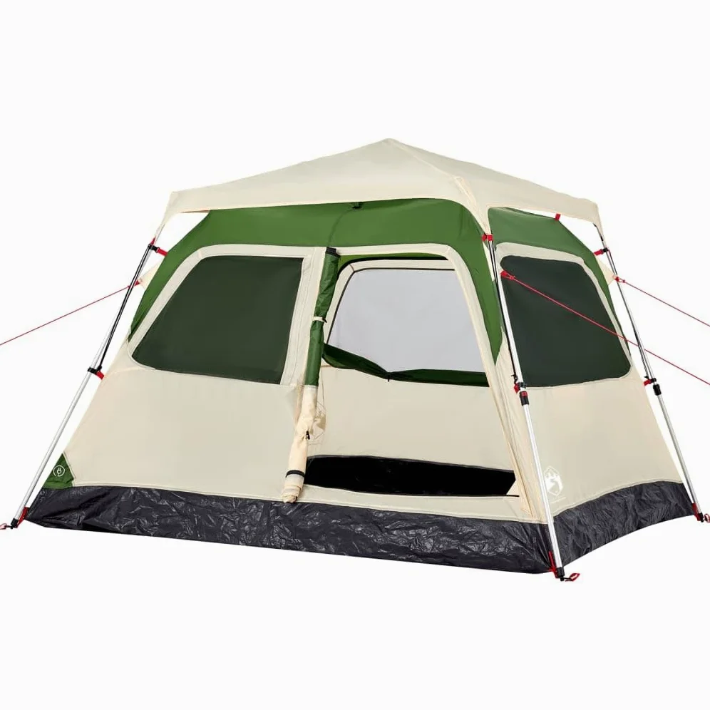 Tienda de campaña domo para personas, verde, sistema de liberación rápida, carpa impermeable para exteriores con conexión electrónica, ligera y portátil para aventuras