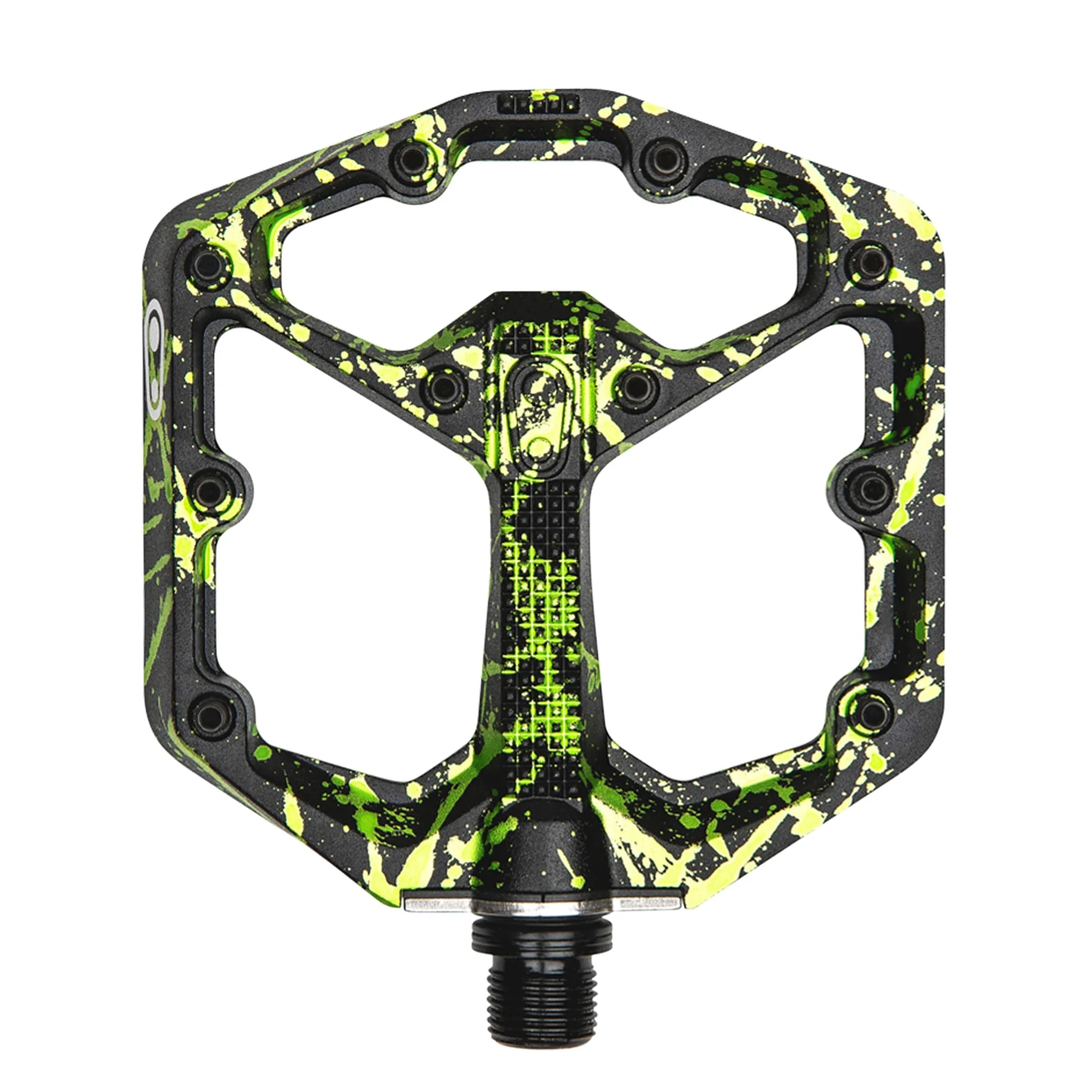 Crankbrothers Stamp 7 Mountainbike-Pedale - Splatter-Kollektion - MTB Enduro DH BMX konkave Plattform - Flaches Paar Fahrrad-Mountainbike-Pedale (verstellbare Stifte im Lieferumfang enthalten)