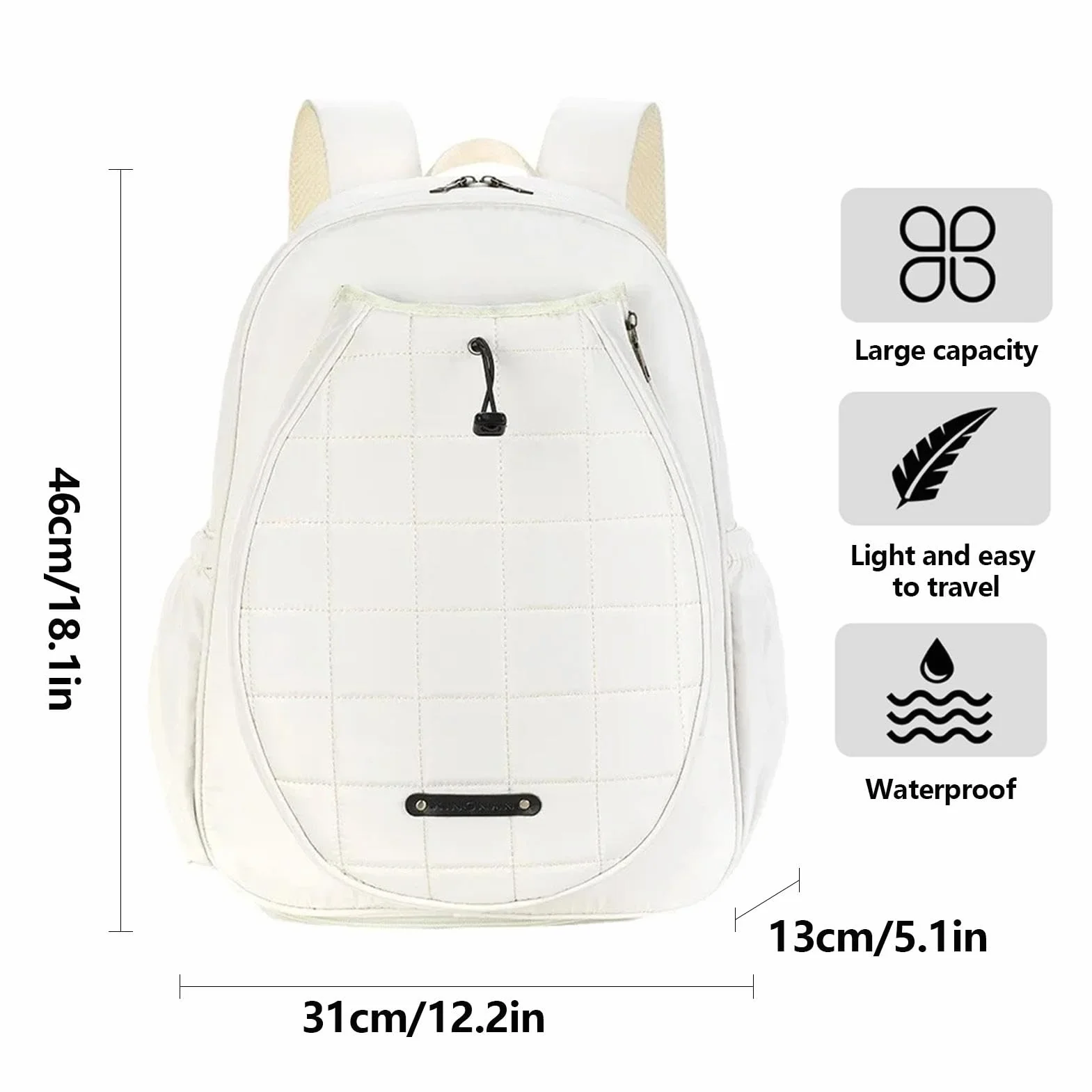 Fulenyi Mochila para Raqueta de Tenis, Mochila de Tenis para niños - Bolsa de Raqueta de Tenis Ajustable,Funda de Gran Capacidad para Raqueta de Tenis, Mochila Head Tennis para Adultos y niños