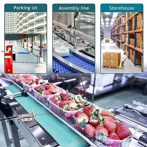 Contador con sensor láser, contador de pantalla de 6 dígitos, pantalla digital LED para cintas transportadoras, líneas de producción, conteo de hasta 999999 personas, contador de visitantes. ( 3inch)