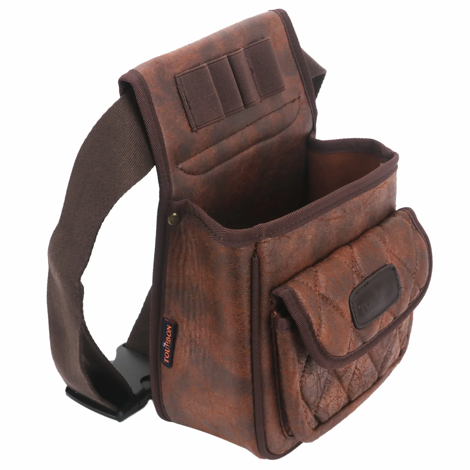 TOURBON Sporting Arcillas Tiro Cuero 50+ Cartucho Shell Bolsa Cintura Munición Bolsa