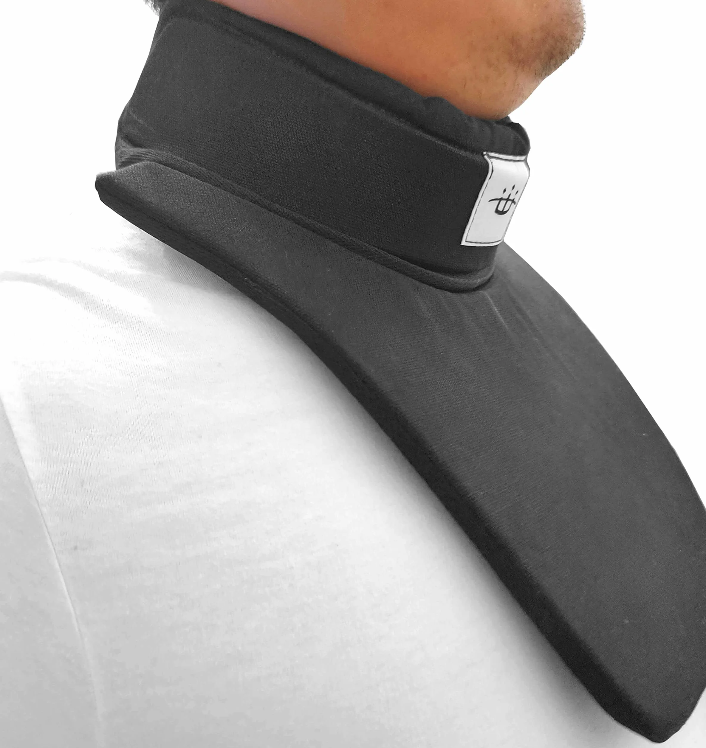 LEONARK Protector de Garganta Gorget de Esgrima con Placa de Protección Rígida para HEMA Espada Larga