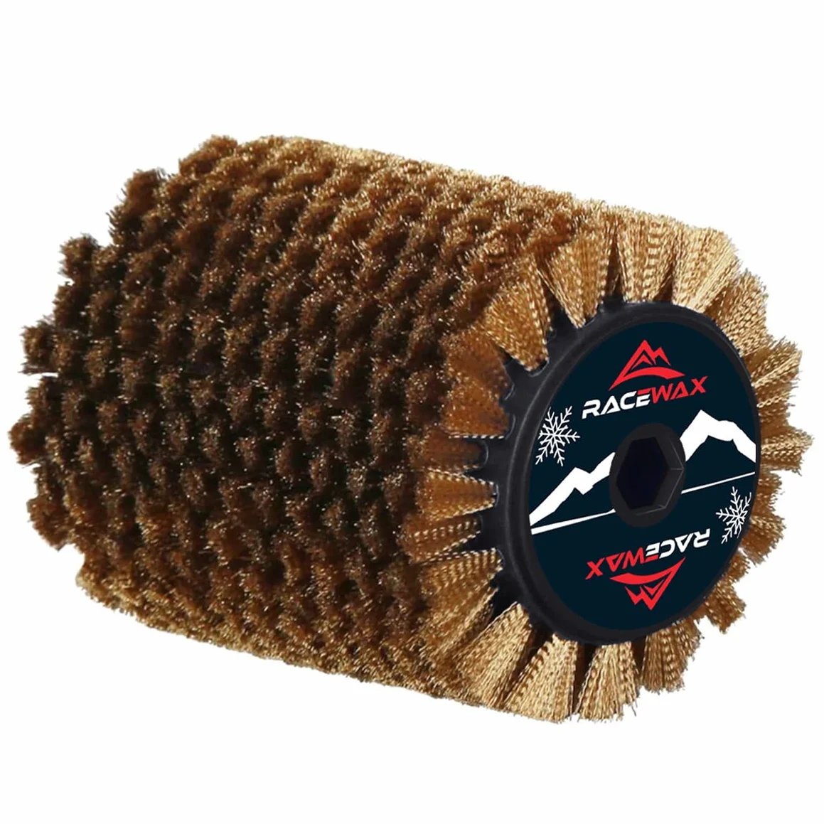 RaceWax Roto - Juego de cepillos de nailon y crin de caballo, cobre, 100 mm SpeedStick
