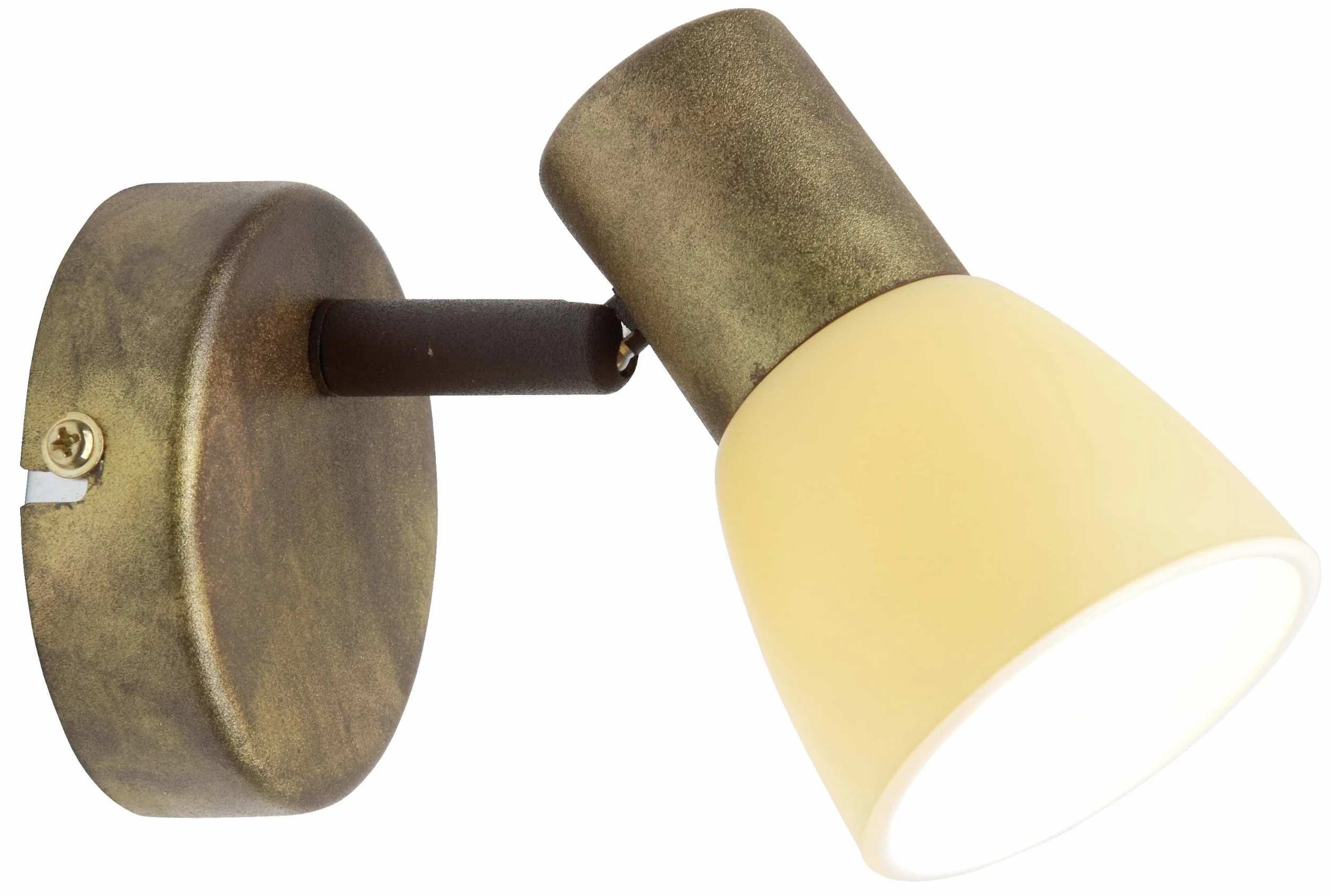 Aplique de pared Brilliant AG Luca 35810/56, 1 bombilla E14, metal y cristal, Cobre antiguo y champán