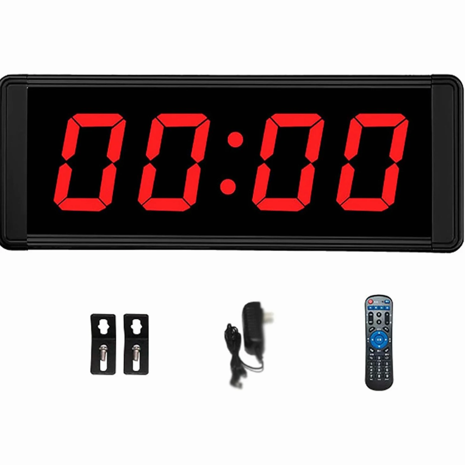 Contador Digital Led De 1,5 Pulgadas, Temporizador De Doble Cara, con Control Remoto, Cronómetro, Alarmas, Cuenta Regresiva, Cronometraje Cíclico, 20 Grupos De Memorias Segmentadas para