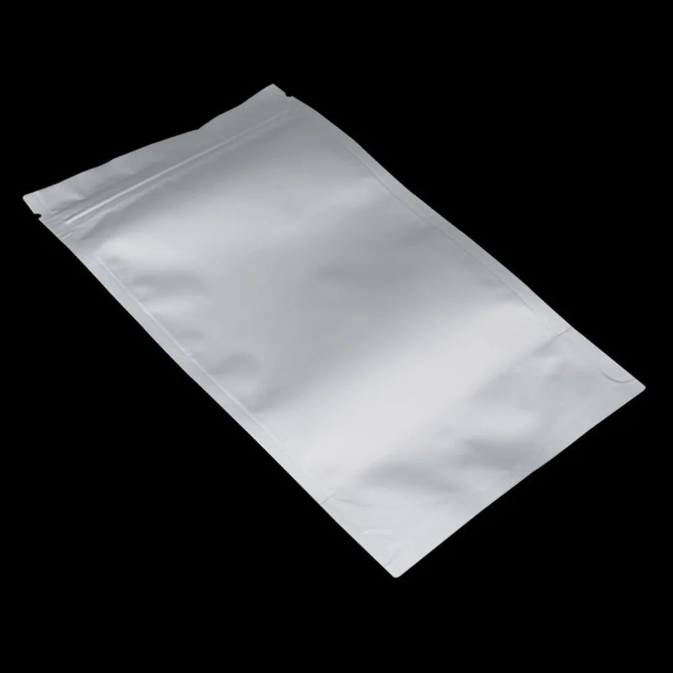Bolsas de Papel de Aluminio Almacenamiento Alimentos Cremallera 12x20cm