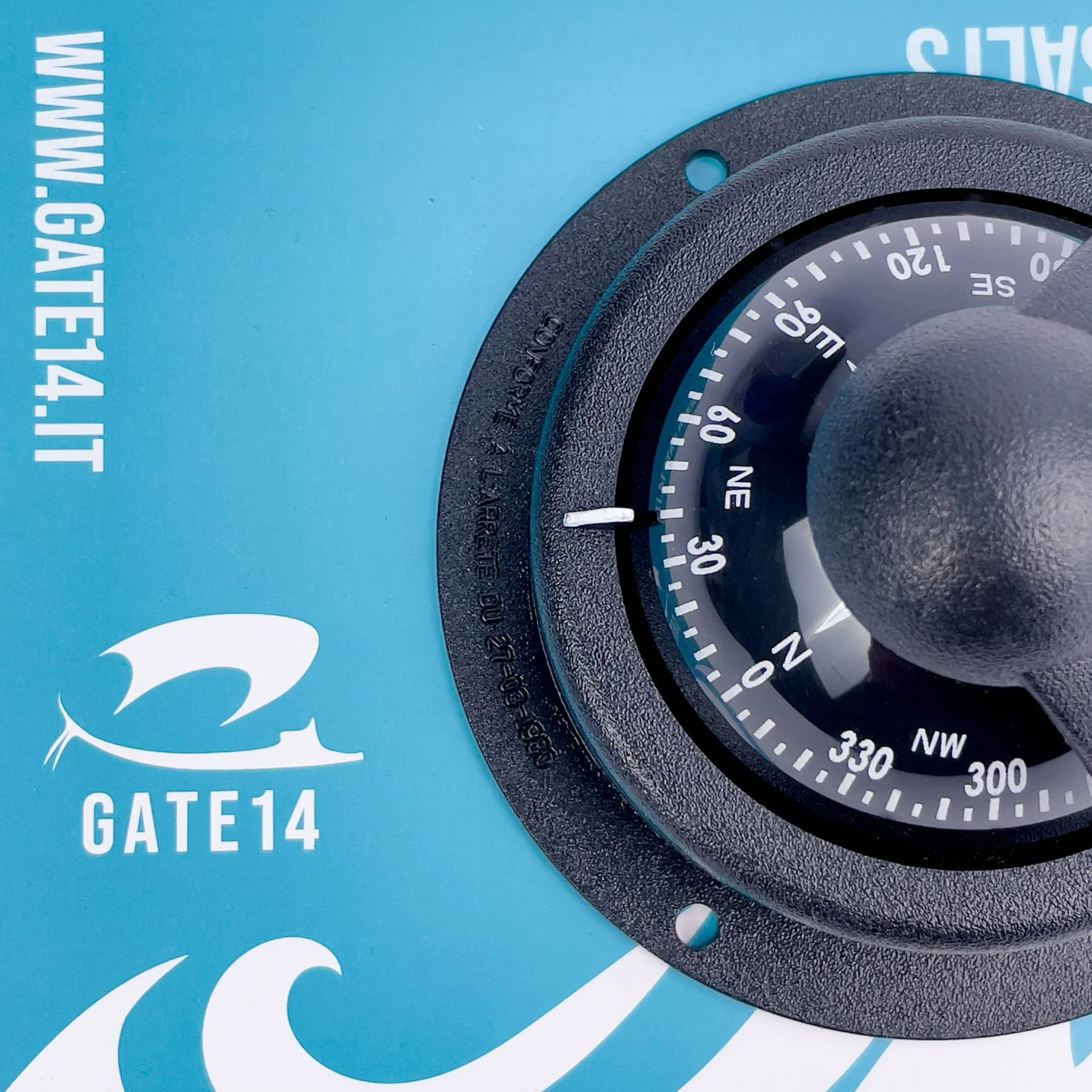 GATE 14 Brújula Náutica para Embarcación de Precisión Carcasa Antirreflectante