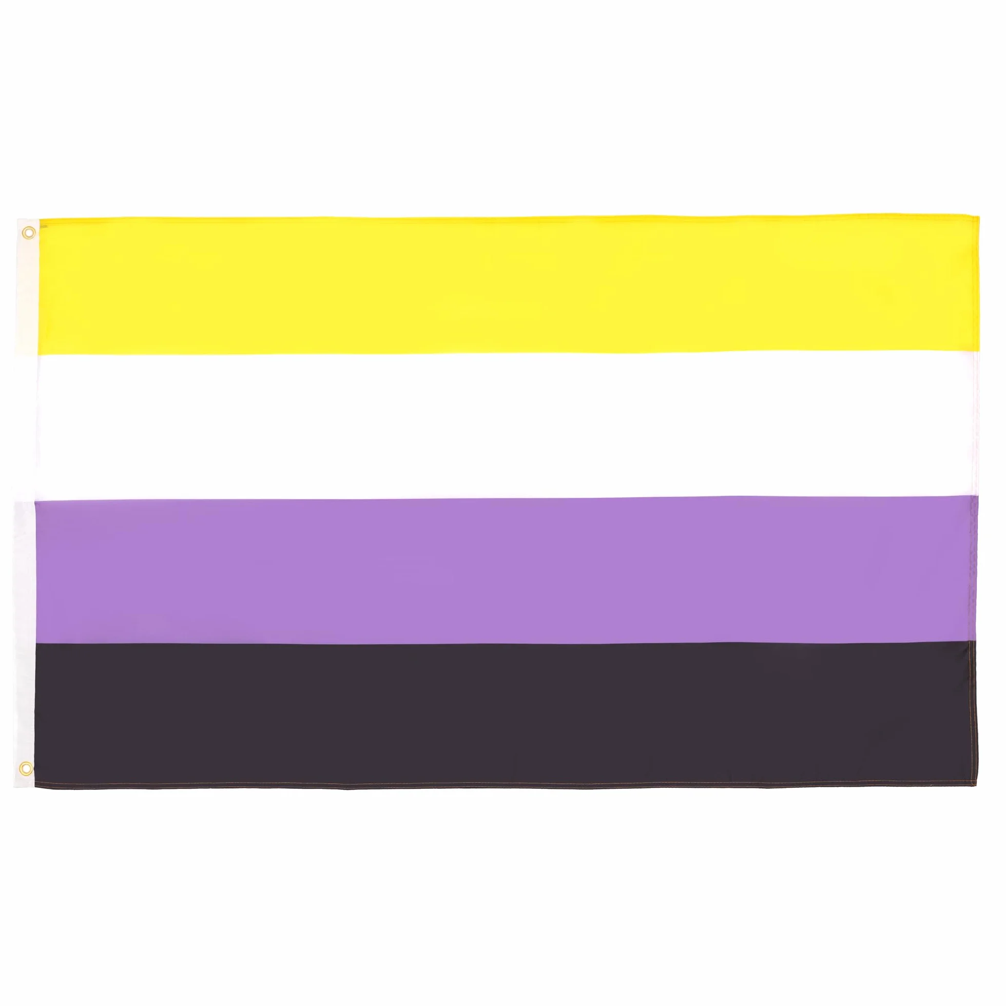 AZ FLAG - Bandera Orgullo No-Binario - 90x60 cm - Bandera Genderqueer 100% Poliéster con Ojales de Metal Integrados - 50g - Colores Vivos Y Resistente A La Decoloración