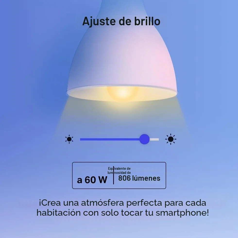 Bombilla LED inteligente Wi-Fi Tapo E27 806 lúmenes 8.3W compatible con Alexa Google Home
