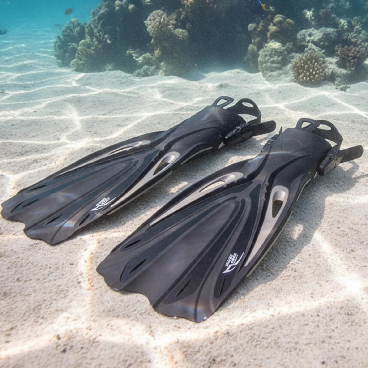 Aletas Buceo con Talón Abierto Hidrodinámicas Aletas Talón Abierto Ajustables para Buceadores, Submarinistas, Esnórquel, Buceo sin Respiraro