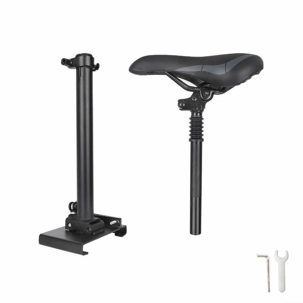 Silla de asiento de scooter eléctrico para Xiaomi M365/Pro/1S, plegable, ajustable, amortiguador, aleación de aluminio, asiento acolchado de PU