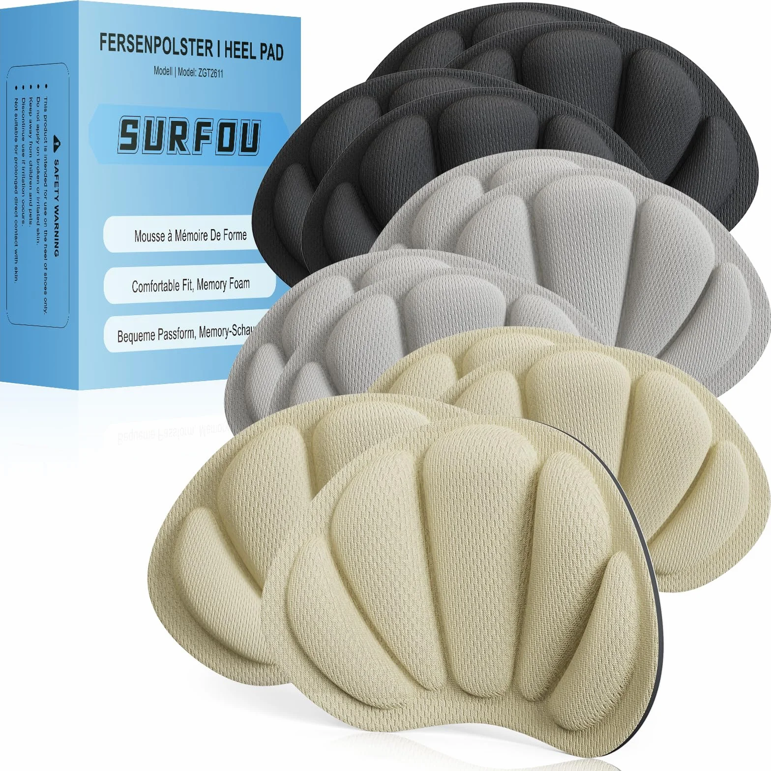 Almohadillas Autoadhesivas Antirrozaduras Taloneras Espuma Viscoelástica 6 Pares