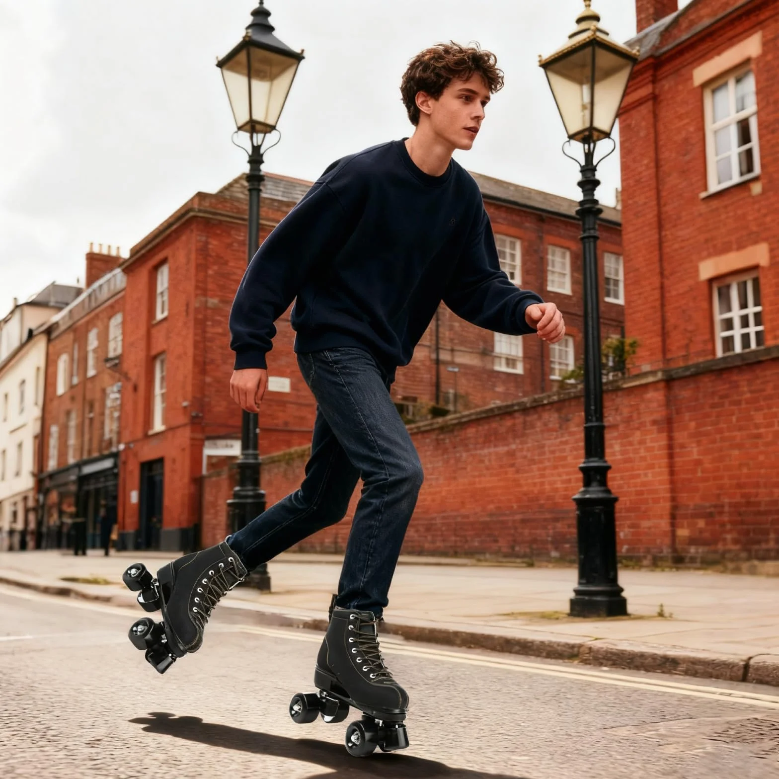 Patines de doble fila ajustables cuatro ruedas exteriores talla 4.5-10.5