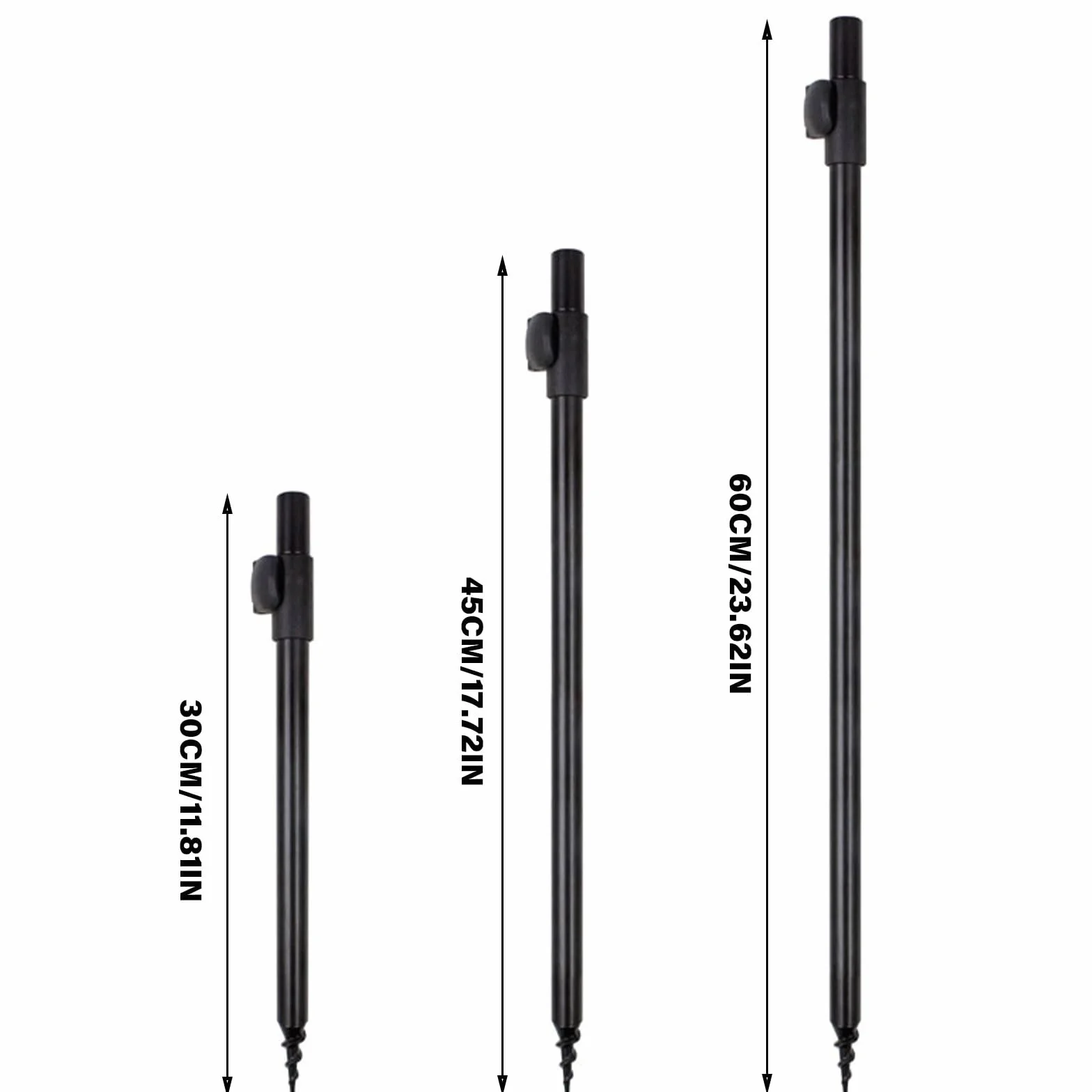 Soporte extensible para caña de pescar, ajustable, para carpas, bancos de pesca de repuesto, soporte para mordeduras, alarma, bancos de carpas ajustables