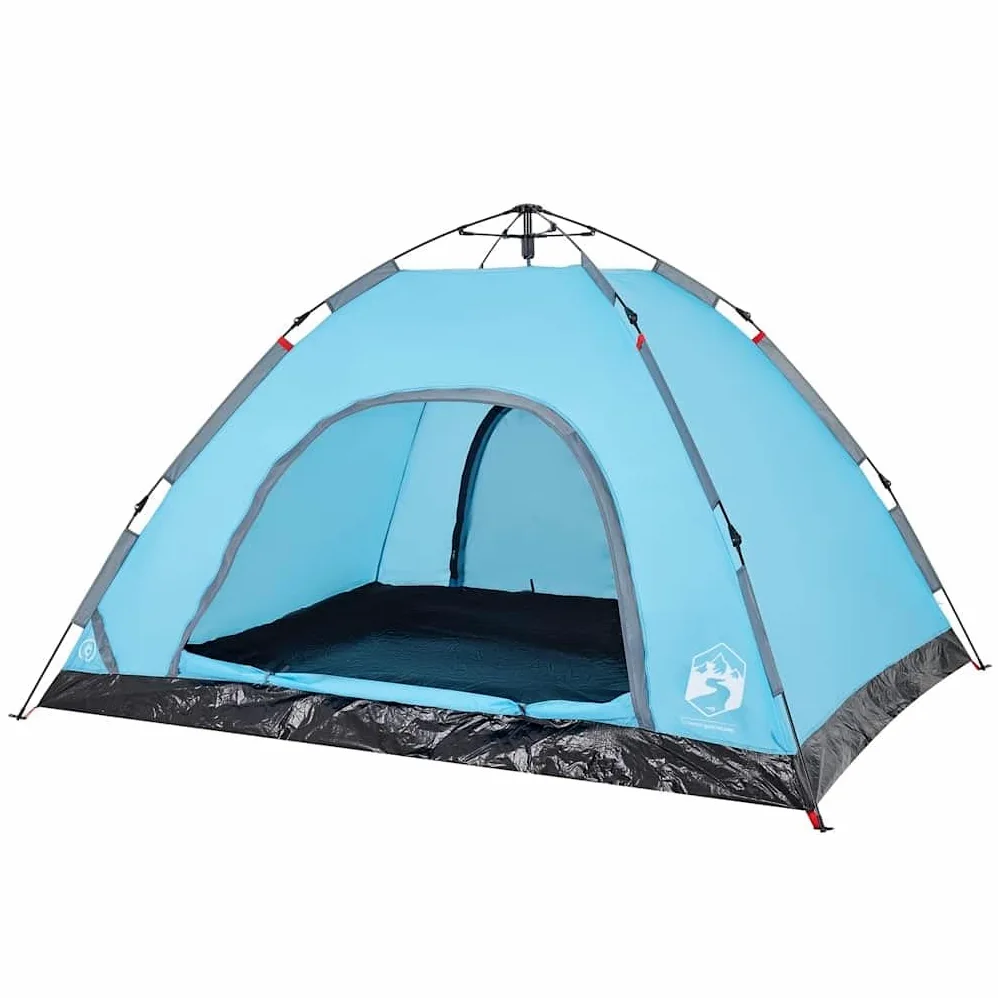 Tienda de campaña para personas con cúpula verde con sistema de liberación rápida, tienda de campaña impermeable, ultraligera con mosquitera, resistente al viento, para camping, festivales y