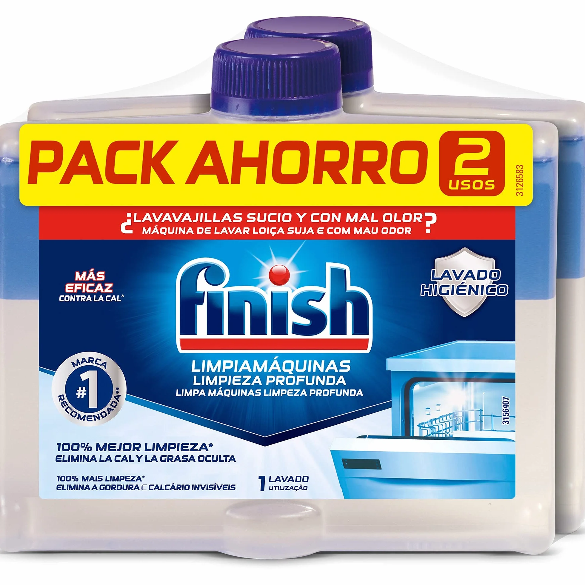 Finish Limpiamáquinas Líquido para Lavavajillas 2 x 250ml