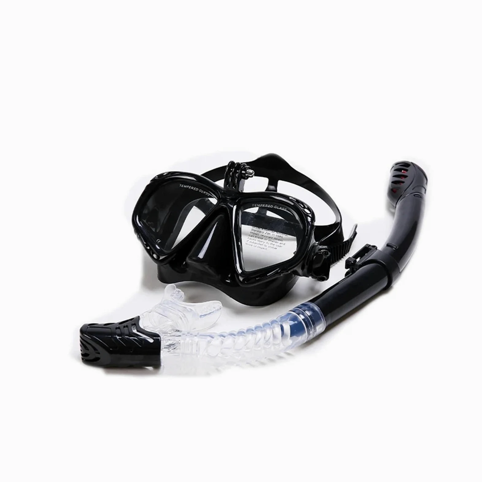 Kit de de Buceo Máscara de Snorkel, Conjunto de Snorkel, máscara de Buceo, Gafas de natación, Snorkel para cámara de Deportes submarinos GoPro Buceo(Plum)