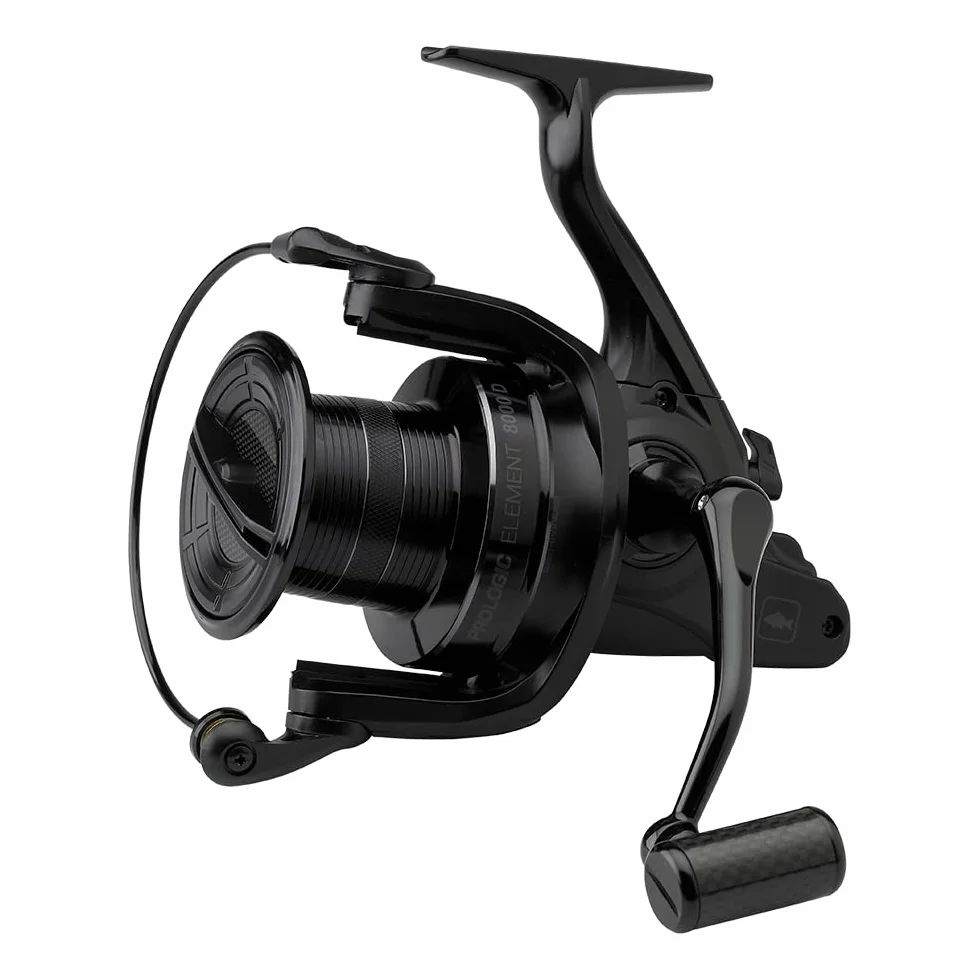 Prologic Element XD8000FD - Carrete de pesca de carpa, mano derecha, 618 g, arrastre 19 kg, 7 rodamientos inoxidable, oscilación lenta, mango y perilla de carbono