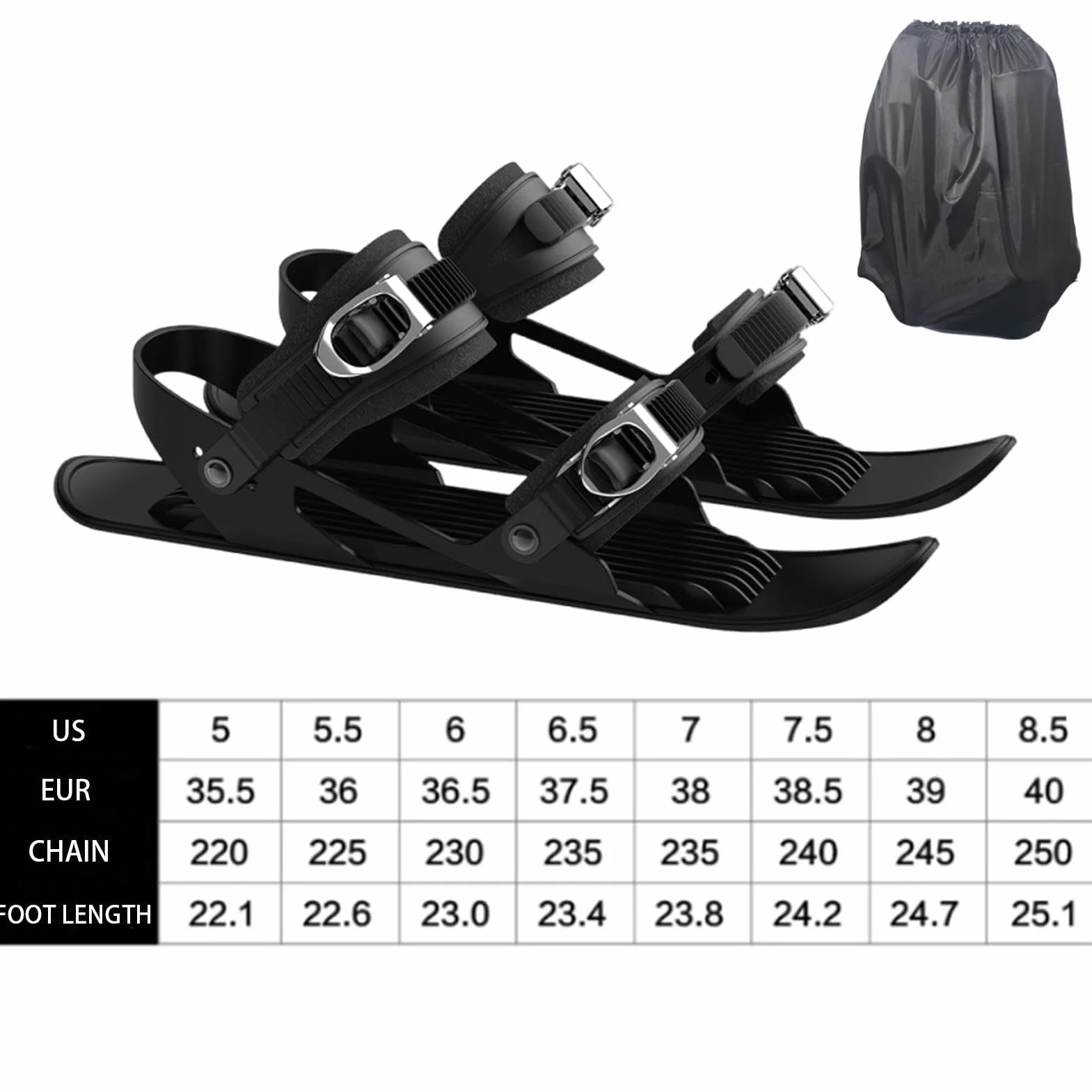 ightweight Snow Skates, Snowshoes for Men and Women, Multifunctional Snowshoes, Skiing Tools for All Ages, Compact Ski Accessories, Adjustable Snow Feet, Non-Slip Snow Skates for Women