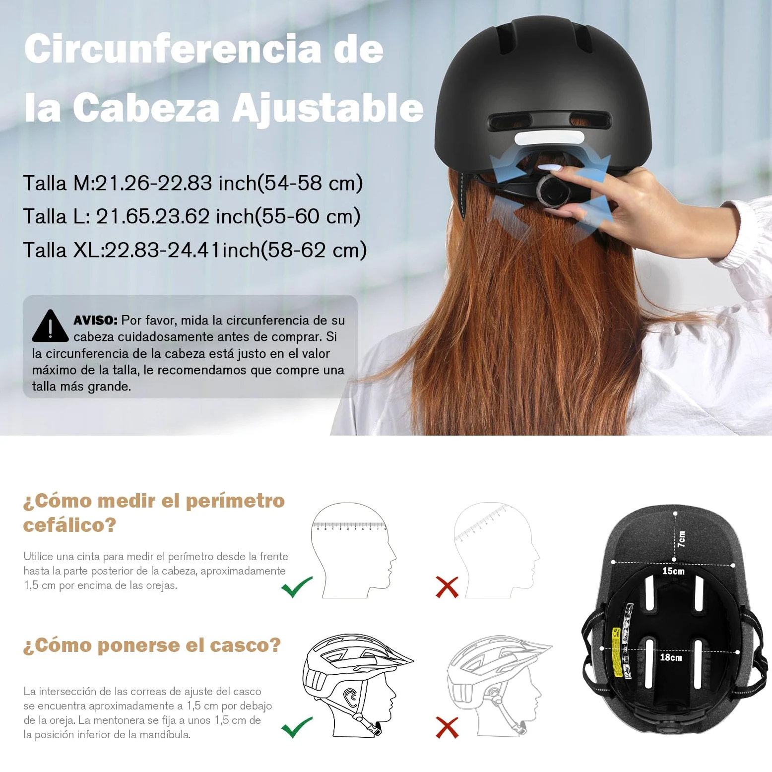 KINGLEAD Casco de Bicicleta, Casco Urbano Commuter, Elegante Casco de Bicicleta para Hombre y Mujer, para Ciclismo, Trekking, Ciudad, Scooter, Casco Ajustable