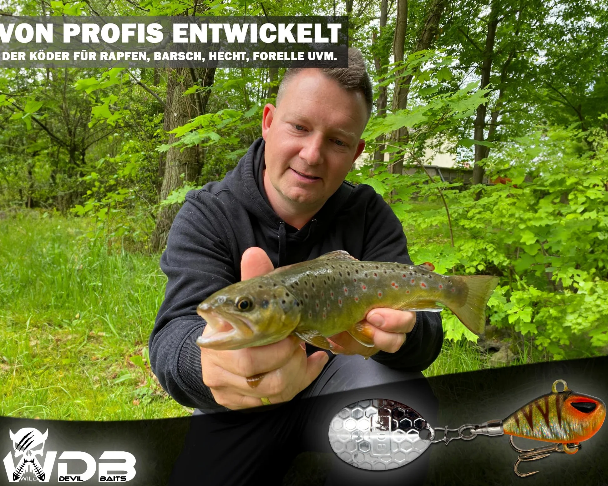 Wild Devil Baits Multi Tail Spin Jig - Señuelo de pesca