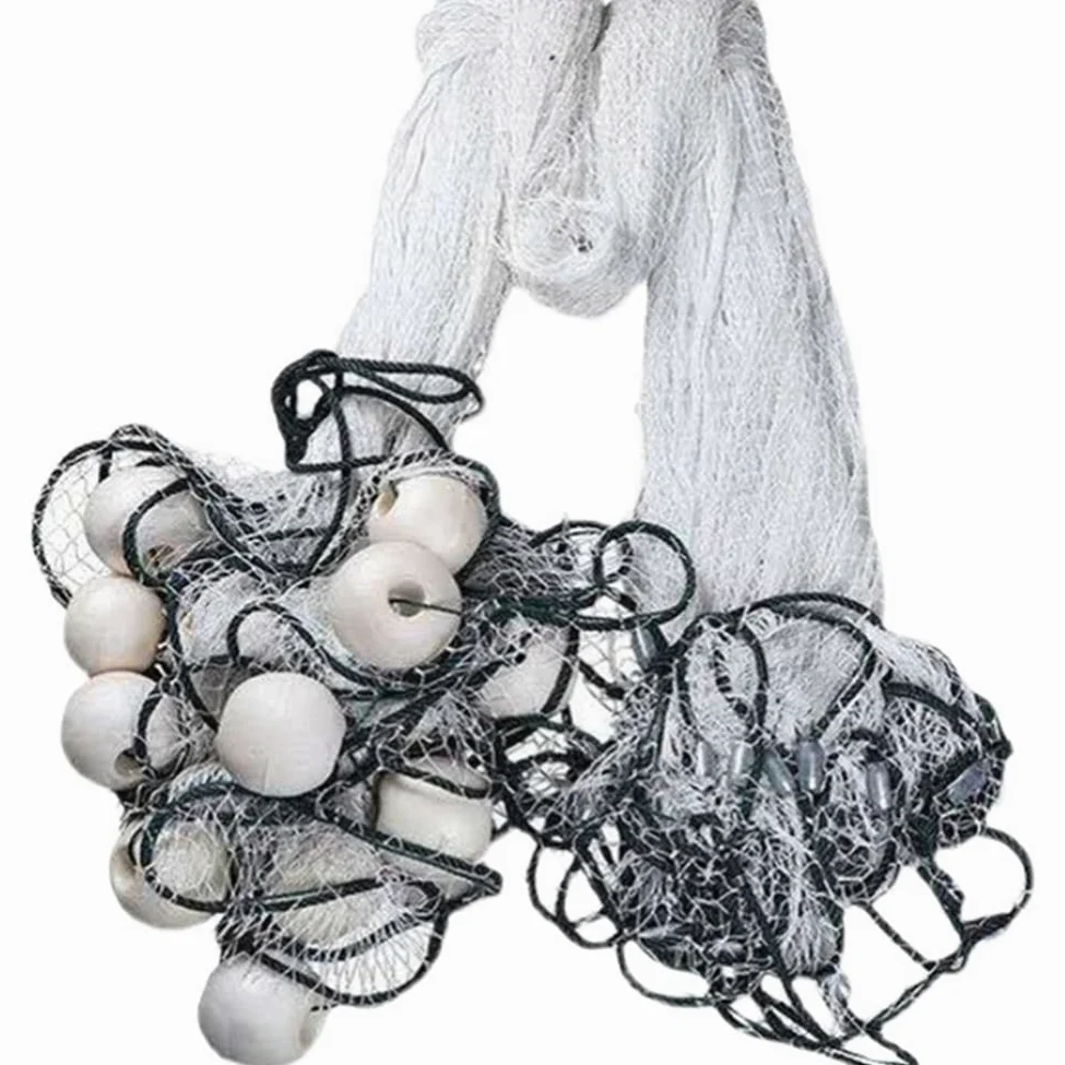Red de Arrastre de Pesca de Nylon Hecha a Mano Durable Estanque de Pescado Red de Pesca de Arrastre Redes de enanque de Pesca Redes de Pesca de Playa de Sena, 2 m - 5 m de Alto, 10 m de Longitud