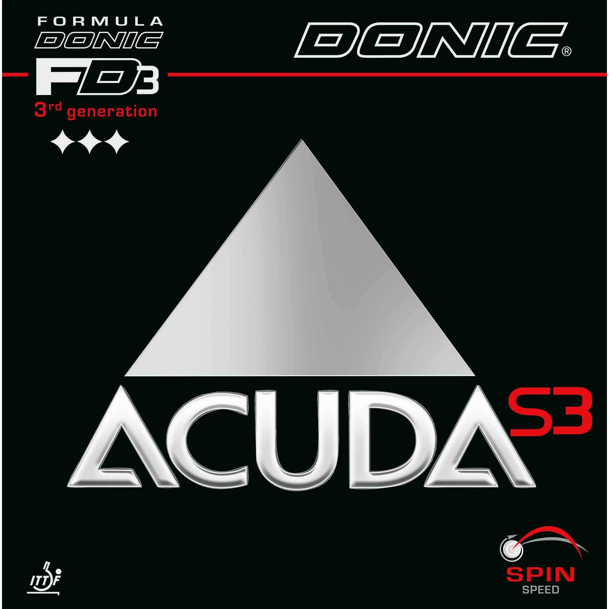Donic Revestimiento Acuda S3, rojo, 2,3 mm