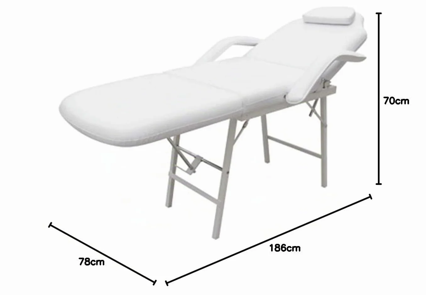 vidaXL Camilla Esteticien Masaje Ajustable Blanca Cama Tratamiento de Belleza