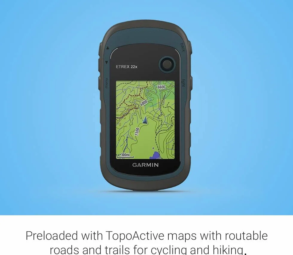 Garmin 010-02256-00 eTrex 22x, navegador GPS de Mano Resistente, Negro/Azul Marino