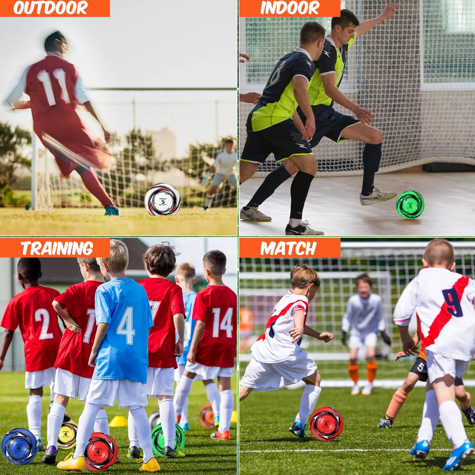 12 balones de fútbol a granel con bolsa de transporte de bomba, suministros de donación de caridad cristiana, tamaño 4 5 desinflado, para operación deportiva exterior, bola cosida a máquina de
