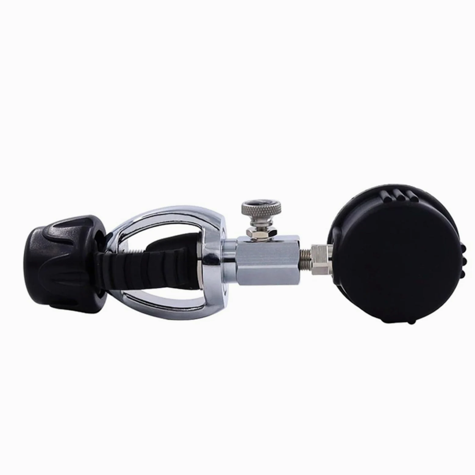 Medidor de cilindro de buceo de 5000 psi con válvula G5/8 con pantalla analógica protegida de goma para tanques de buceo, convertidor de latón compacto para tiendas de buceo, viajes