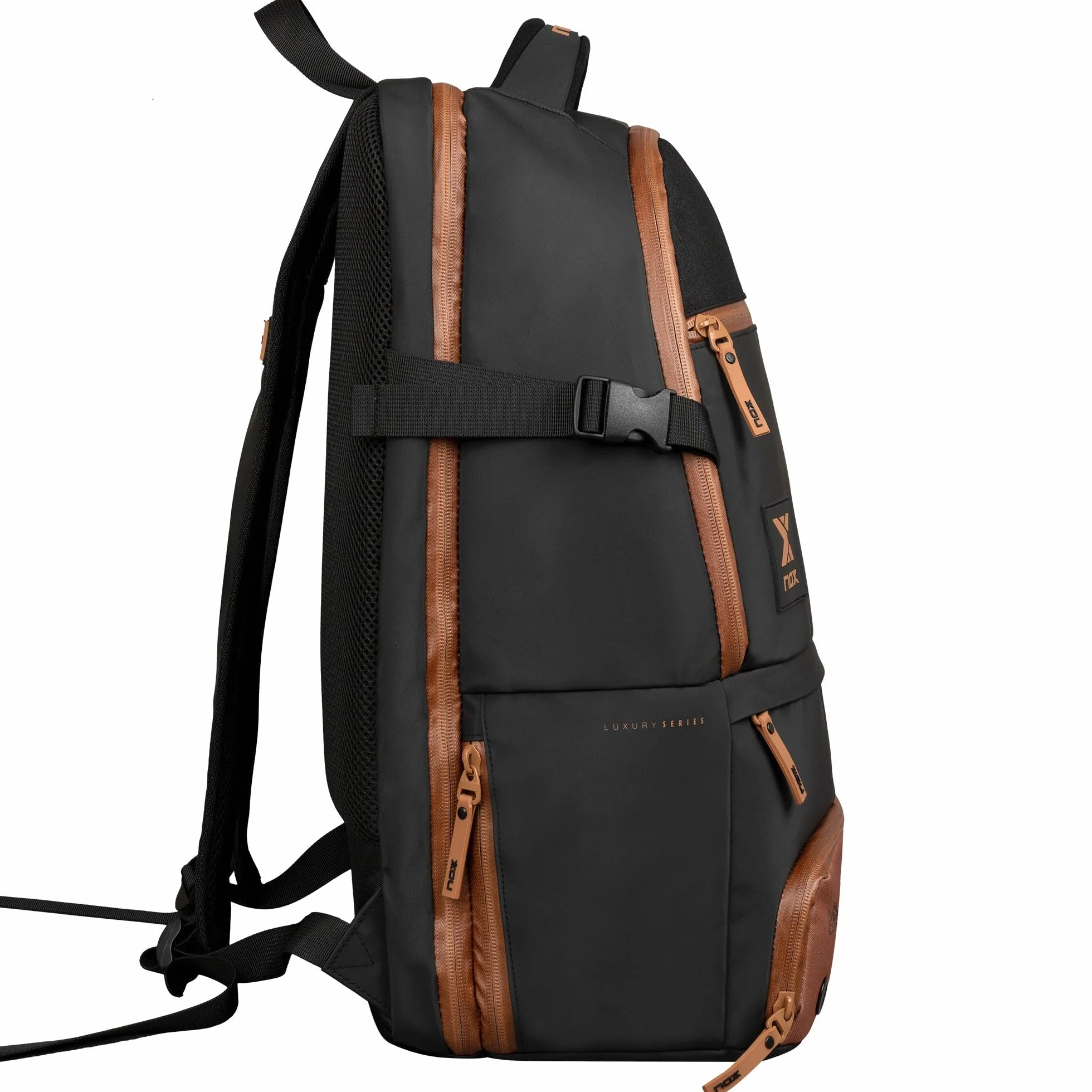 NOX Mochila LUXURY OPEN SERIES negro/marrón