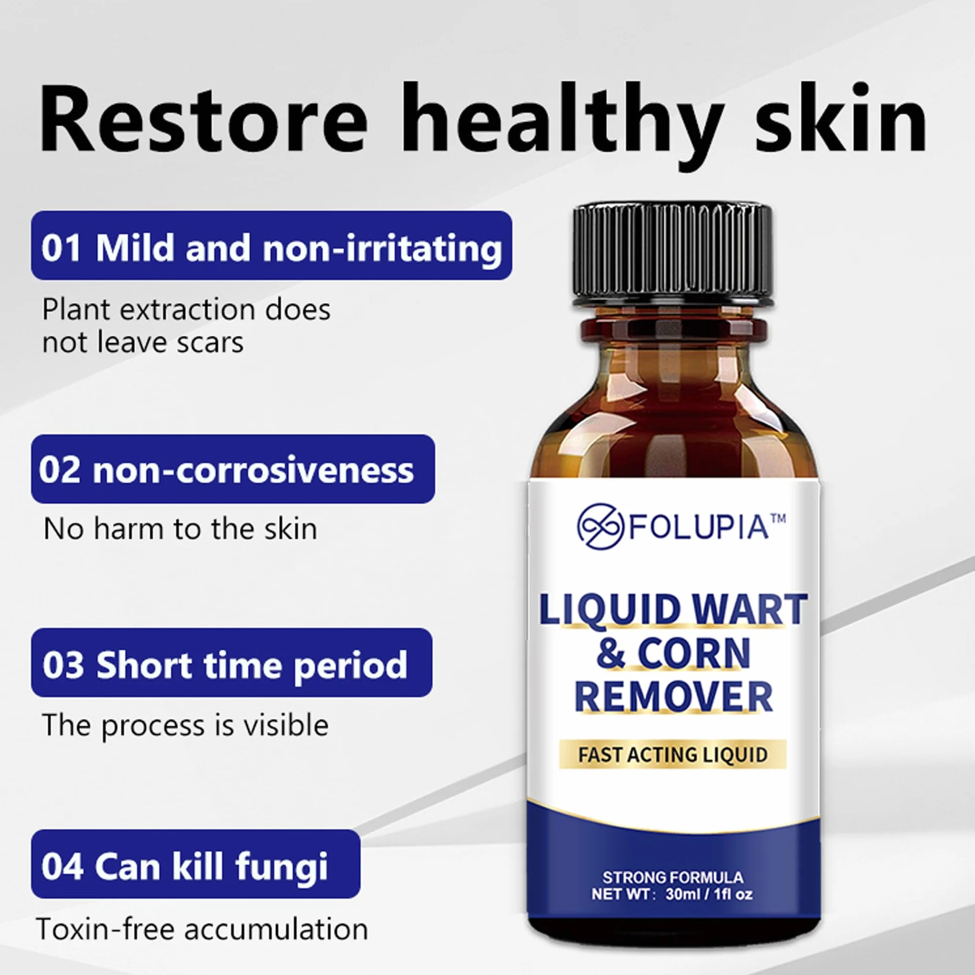 Eliminador de verrugas y lunares 30ml líquido para cuerpo y manos