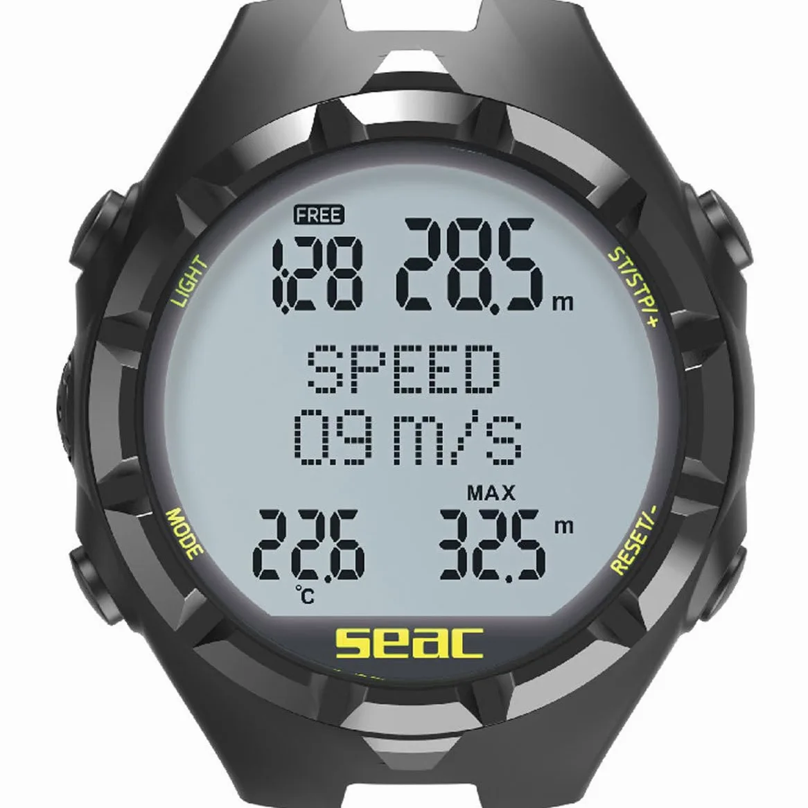 SEAC Apnea HR, ordenador de apnea, negro/amarillo