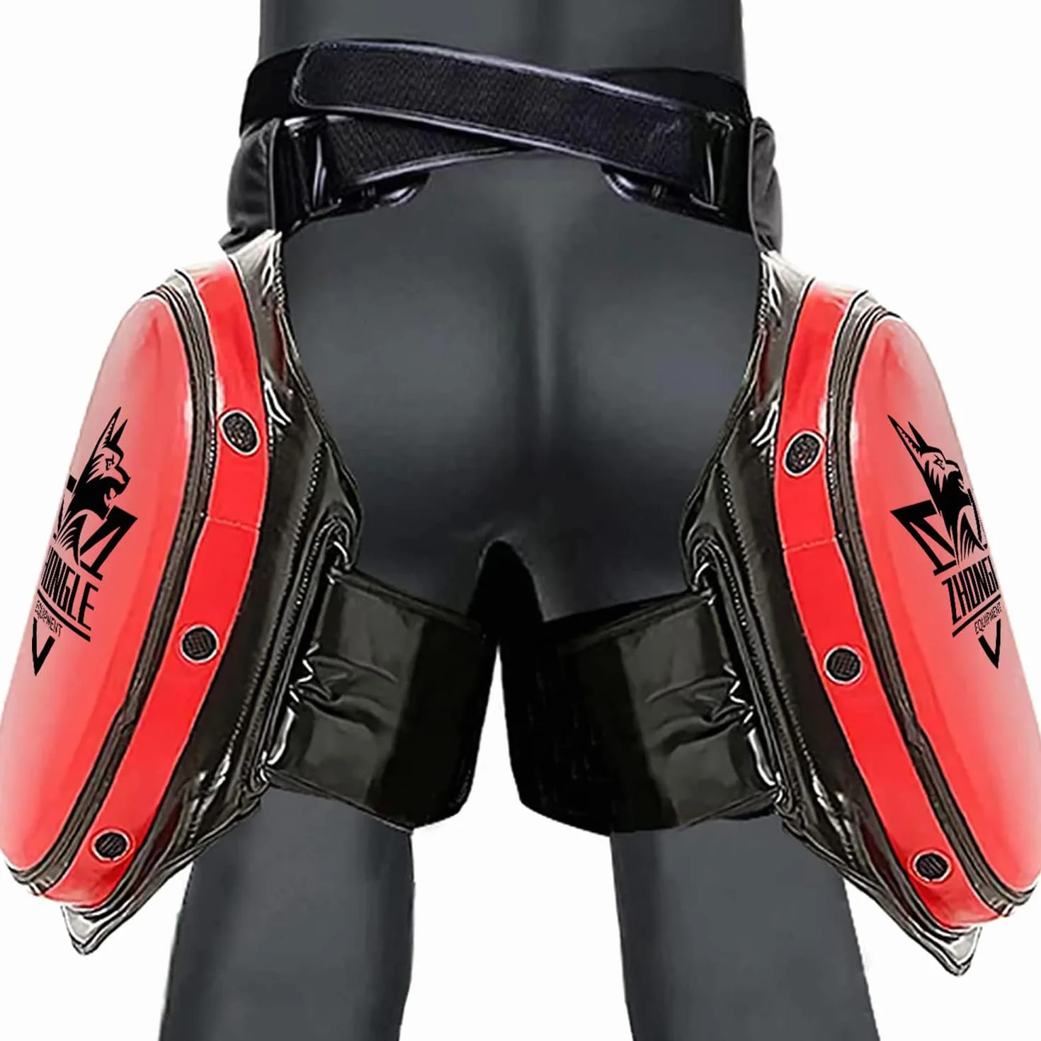 Juego de protectores de ingle y muslos para Muay Thai MMA - Almohadillas de absorción de impactos 10 cm