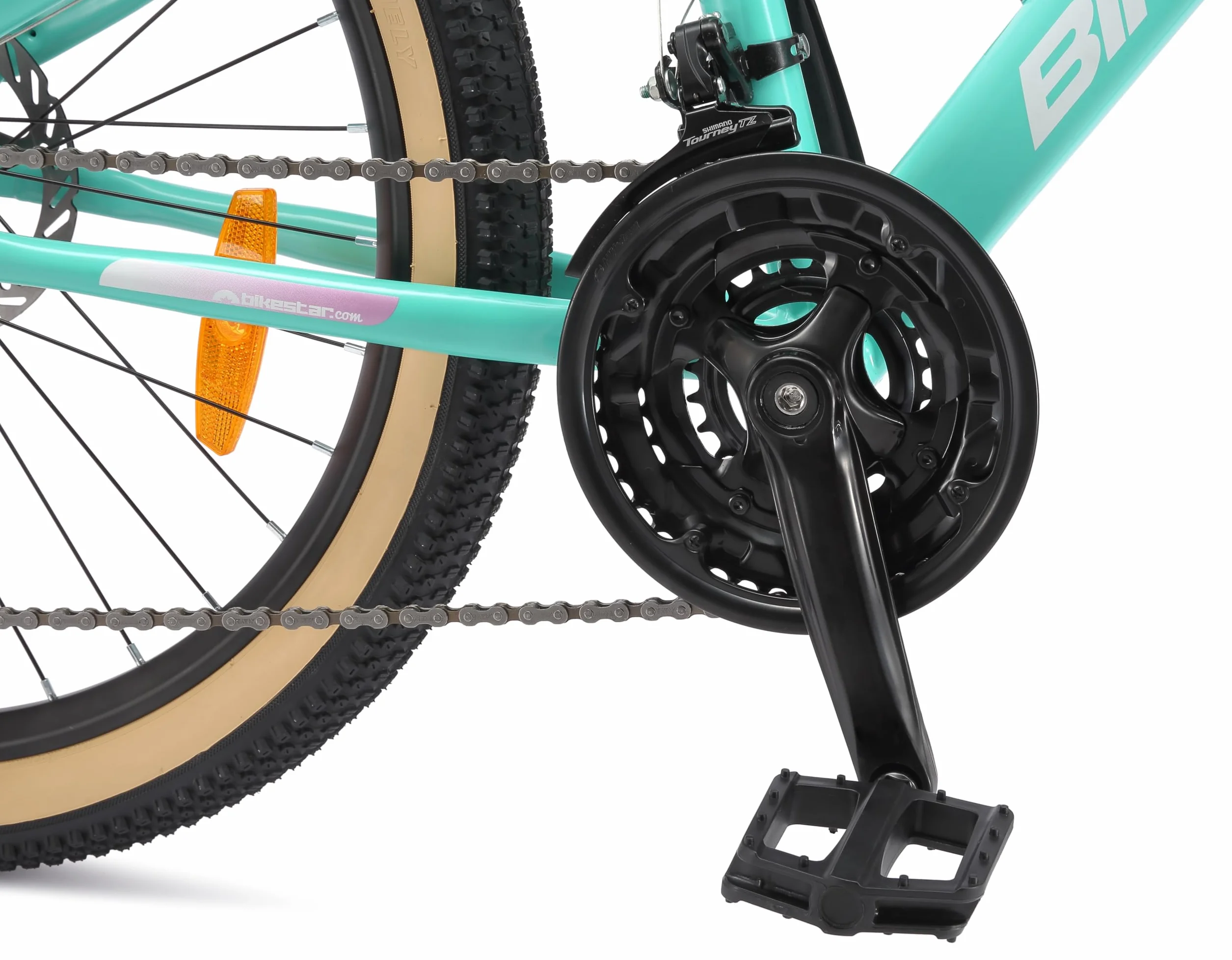 BIKESTAR Bicicleta de montaña Juvenil 24 Pulgadas de 8 años | Bici niños Cambio Shimano de 21 velocidades, Freno de Disco, Horquilla de suspensión