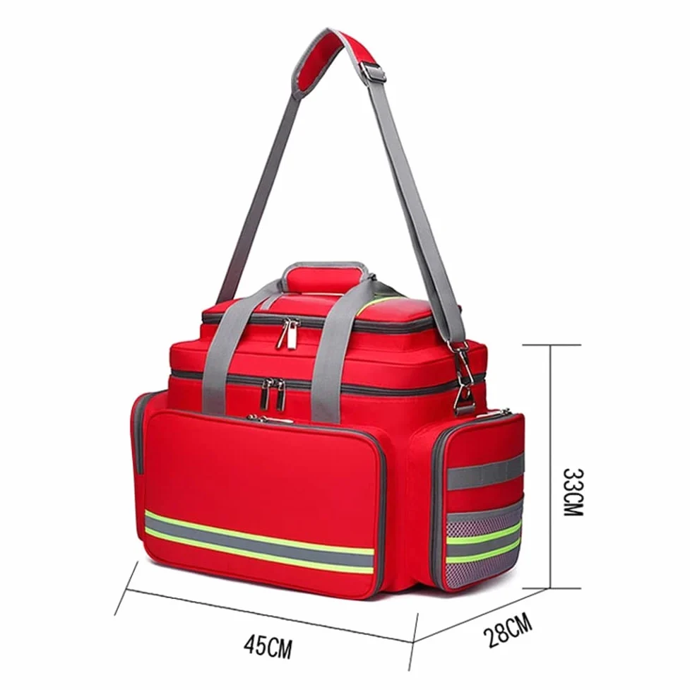 Botiquín de Primeros Auxilios, Varios Compartimentos, Ligero, para emergencias, para traumatismos, Ideal para el hogar, al Aire Libre, Oficina, Coche, Viajes, Camping, Senderismo, Paseos en Bote