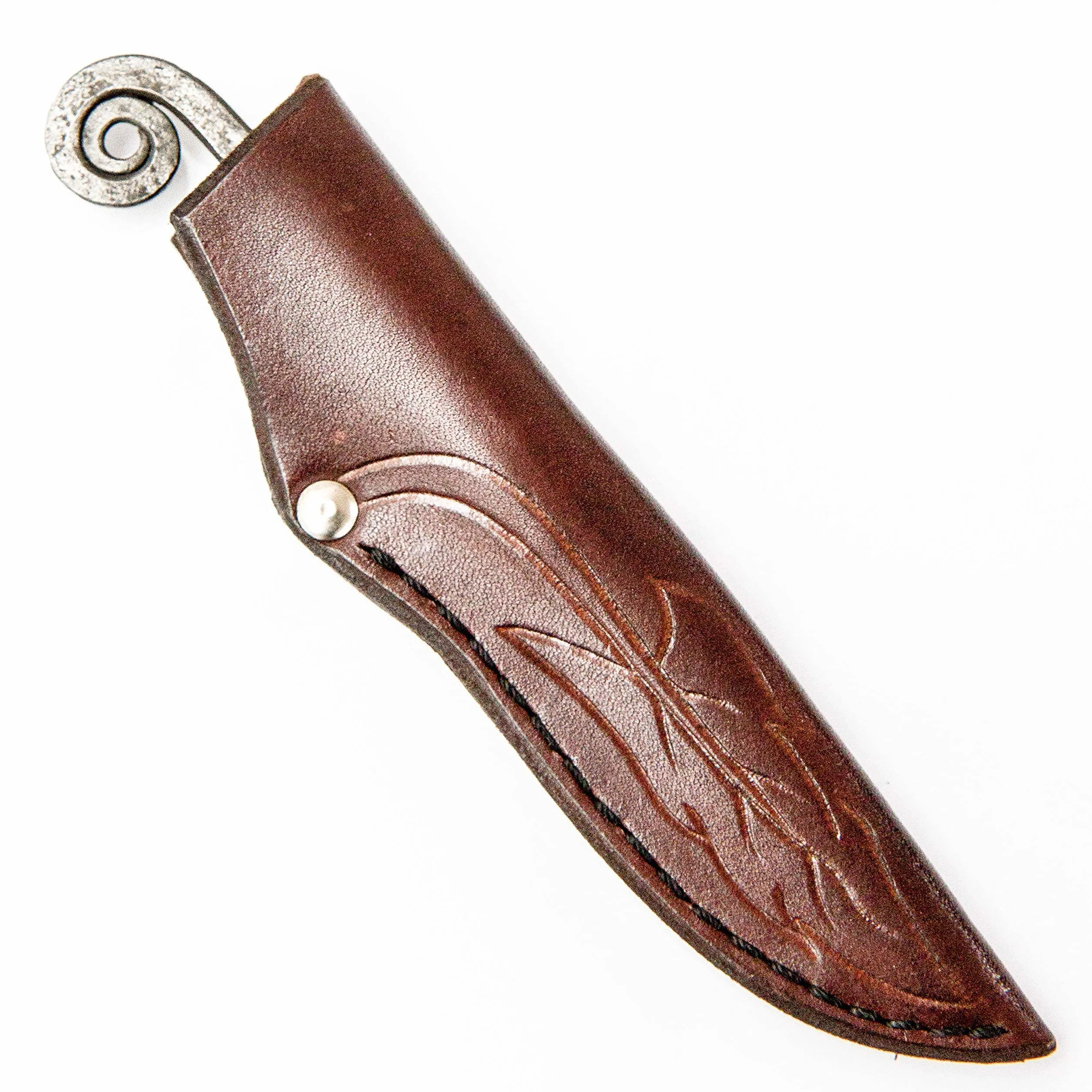 Toferner Cuchillo de acero para letras forjado a mano vintage hoja puntiaguda ultra afilada con estuche de cuero