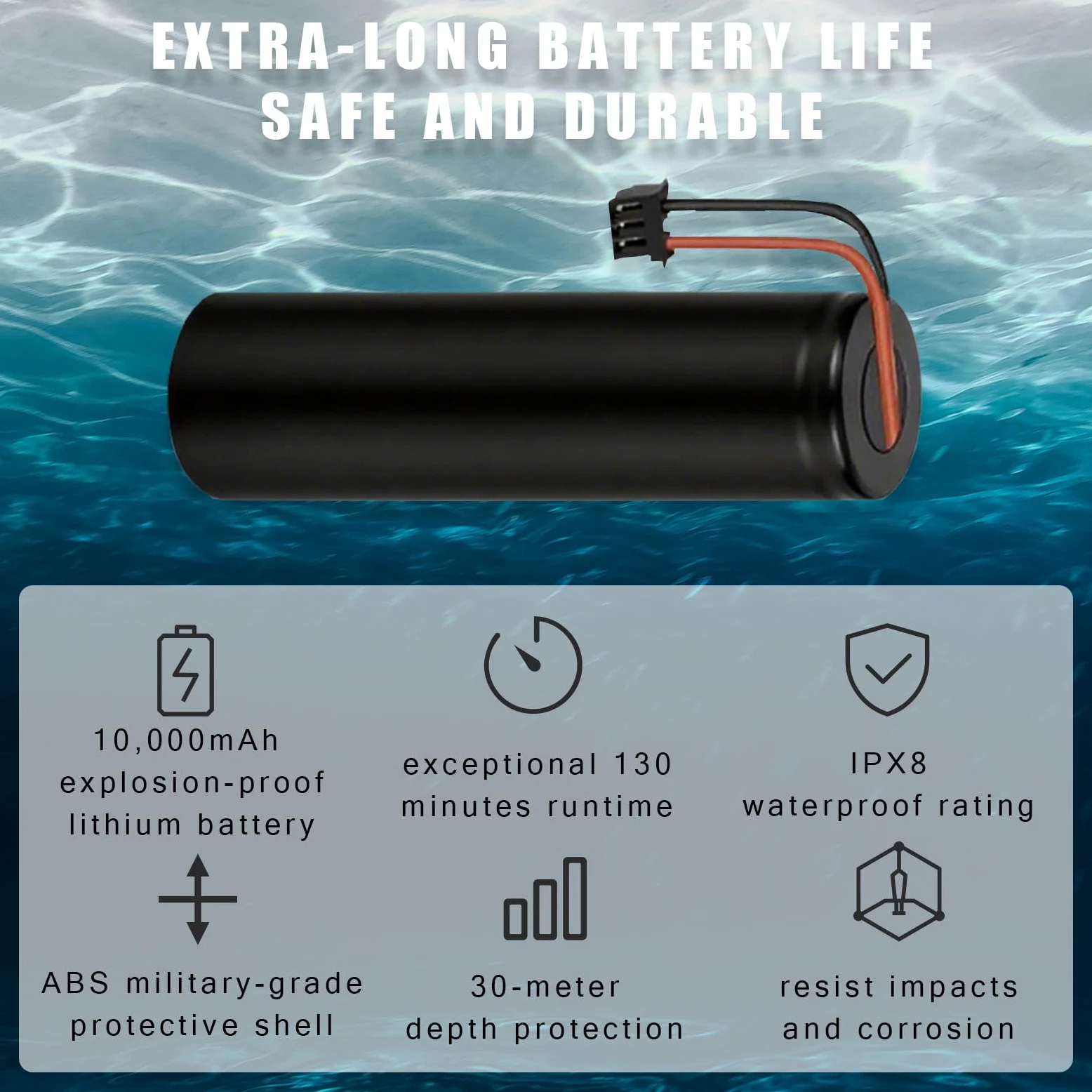 BANGBANGJI Scooter Submarino 500W/700W Alta Potencia Hélice Submarina Dispositivo Natación 9 Velocidades Control Remoto Máx 9KM/H Asa Plegable Ergónómica para Buceo Piscina Océano 500W-10000Ah