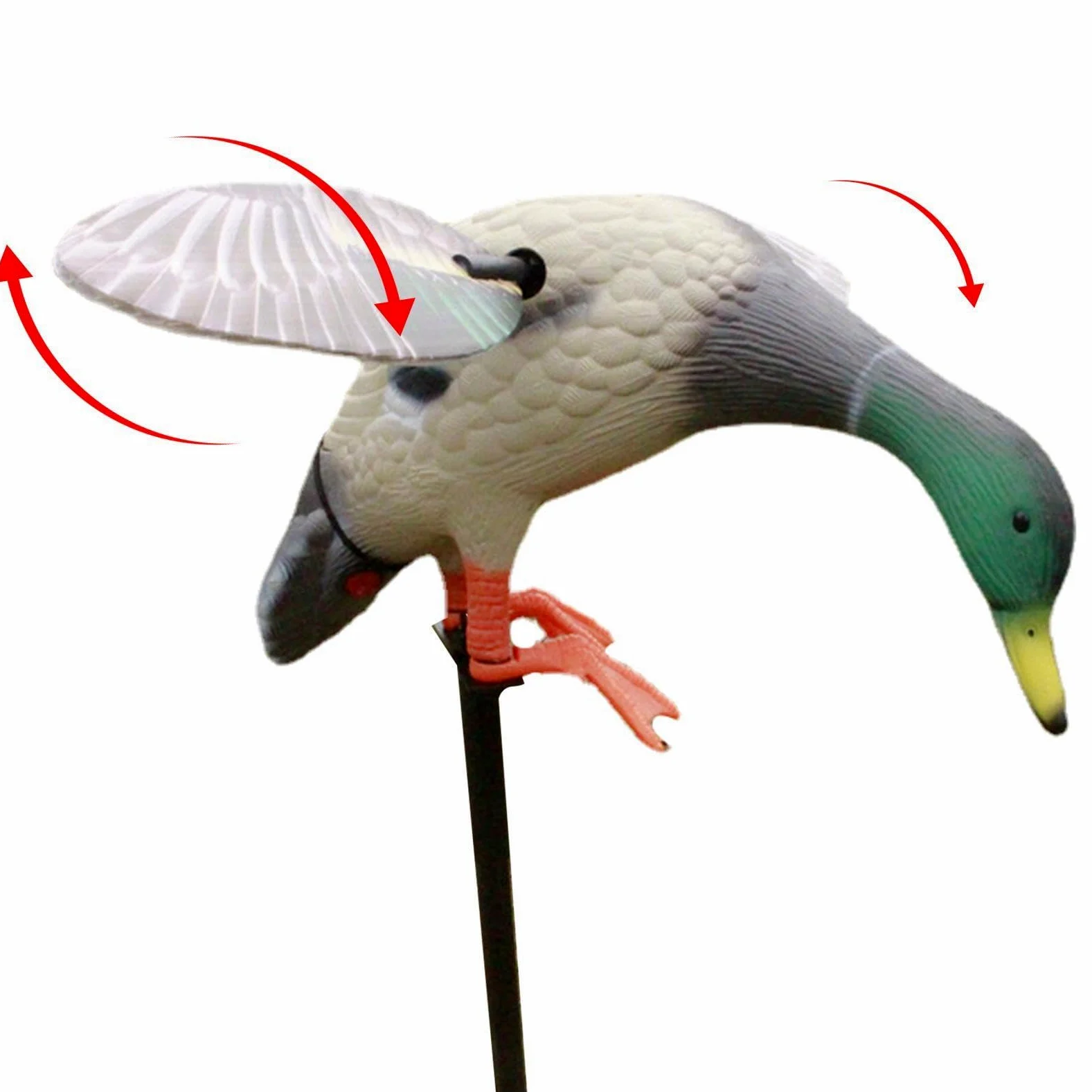 Señuelos de Caza de Patos – 6 V Patos Mallard Doy | Señuelo | giratorio, señuelos realistas con control remoto, señuelos de movimiento ajustable, señuelos de caza flotante