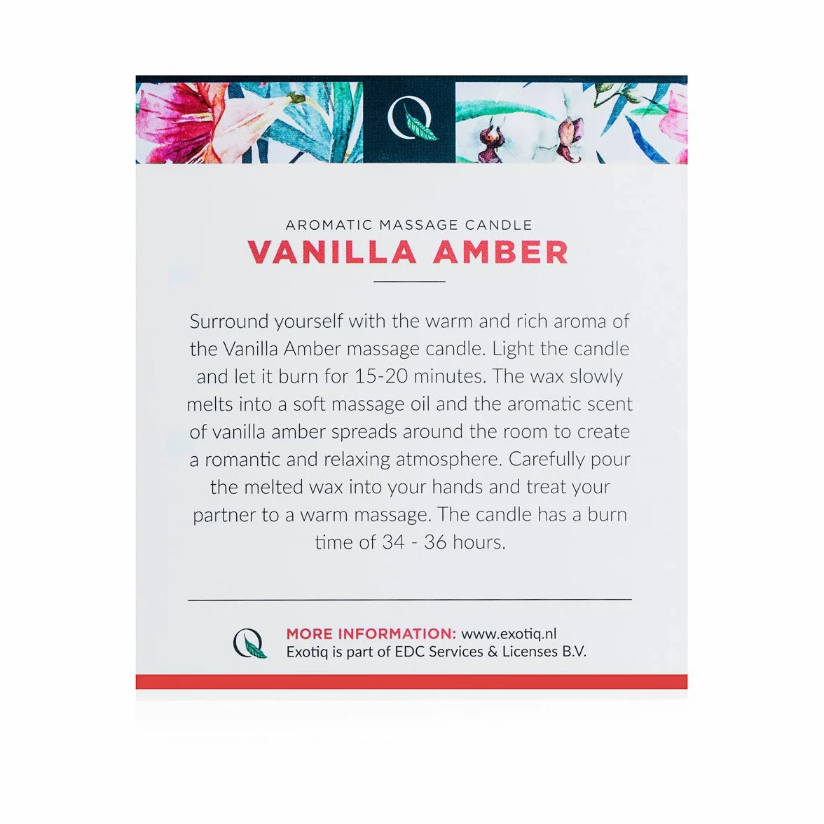 Exotiq Massage Candle Vanilla Amber 200 ml