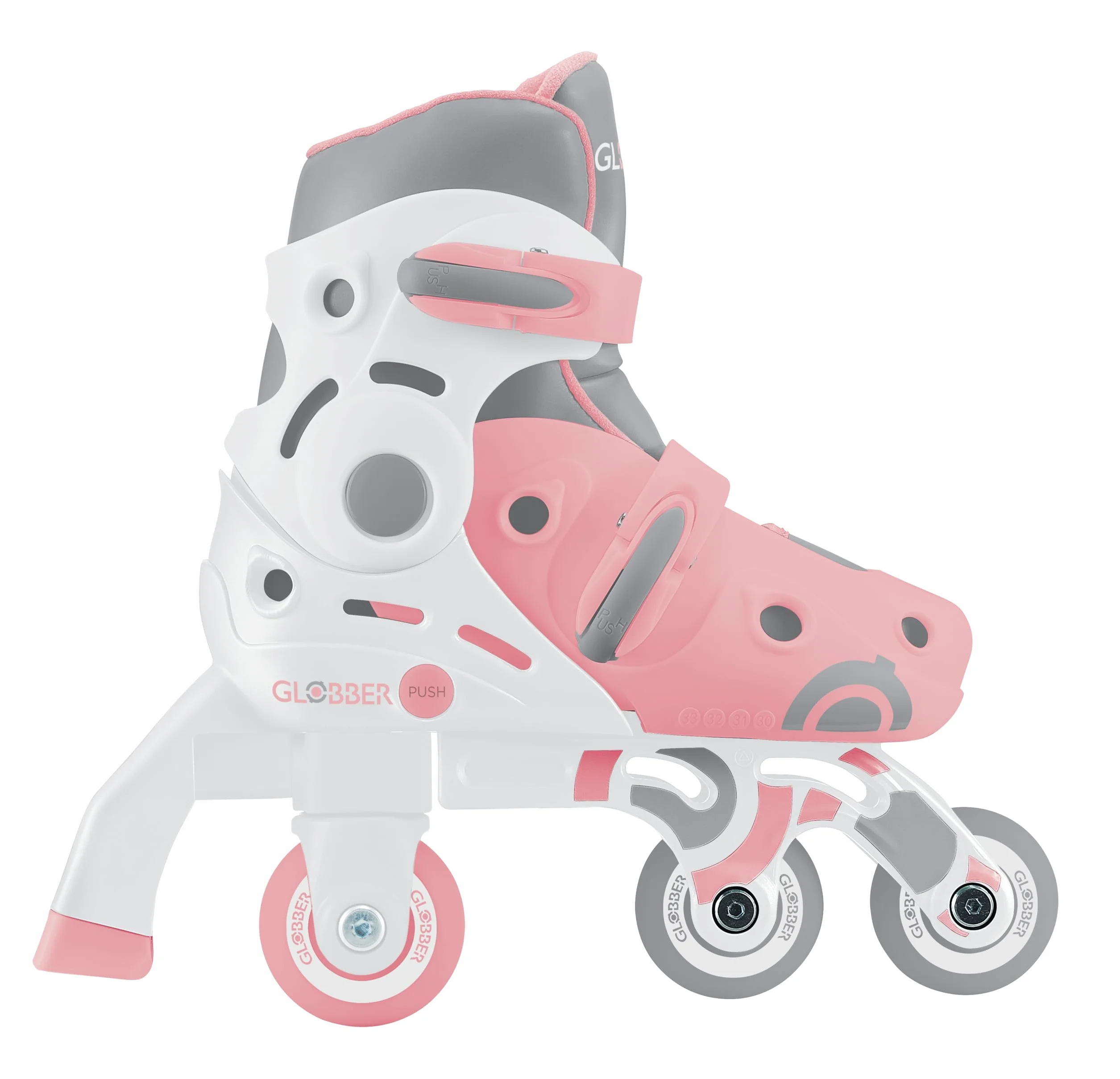Globber Patines en Línea 2 en 1 Niños Talla 30-33 Rosa Pastel