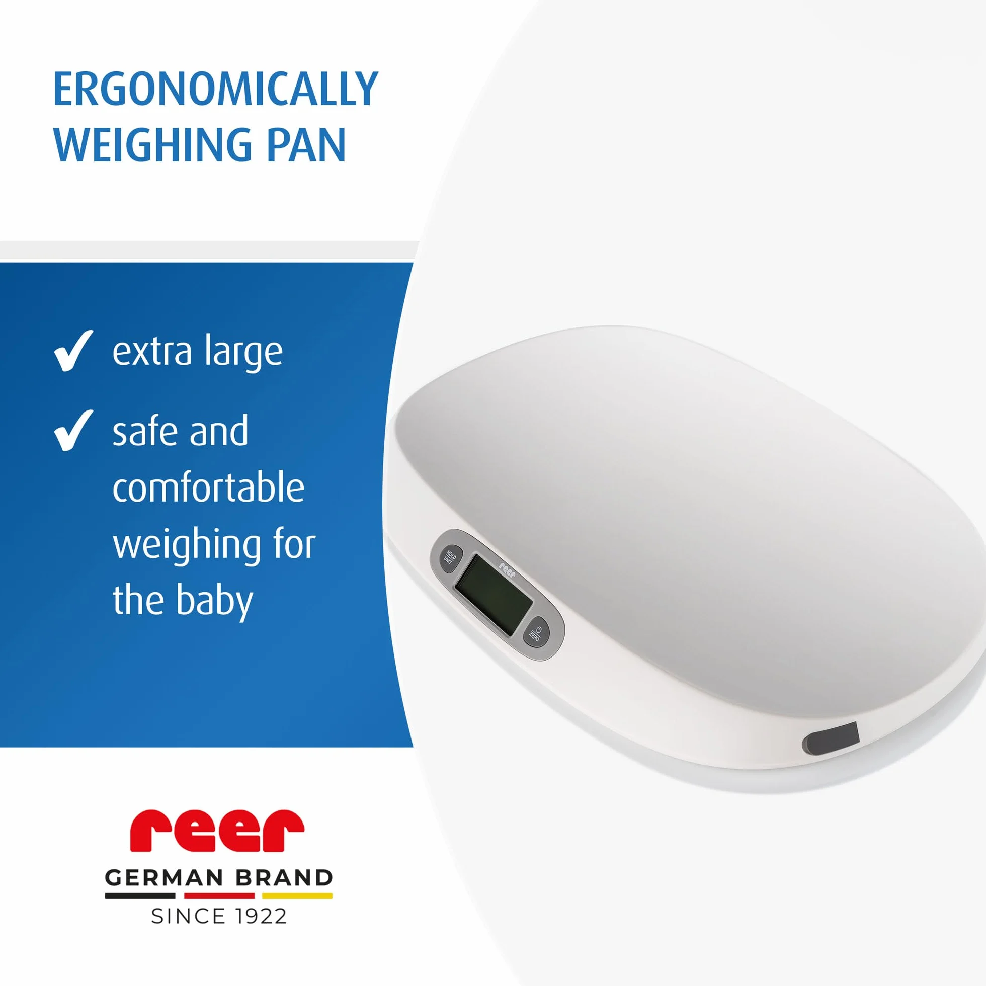 Báscula Ergonómica para Bebés reer BabyCare 25 kg Precisión 5 g LCD