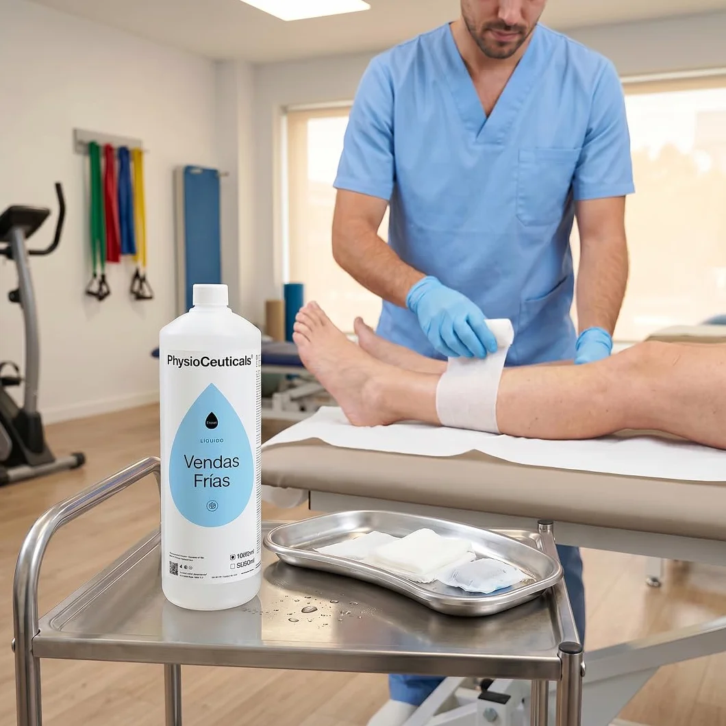 PHYSIOCEUTICALS Líquido Vendas Frías Profesional 1000ml Efecto Crioterapia Fucus Mentol Alcanfor