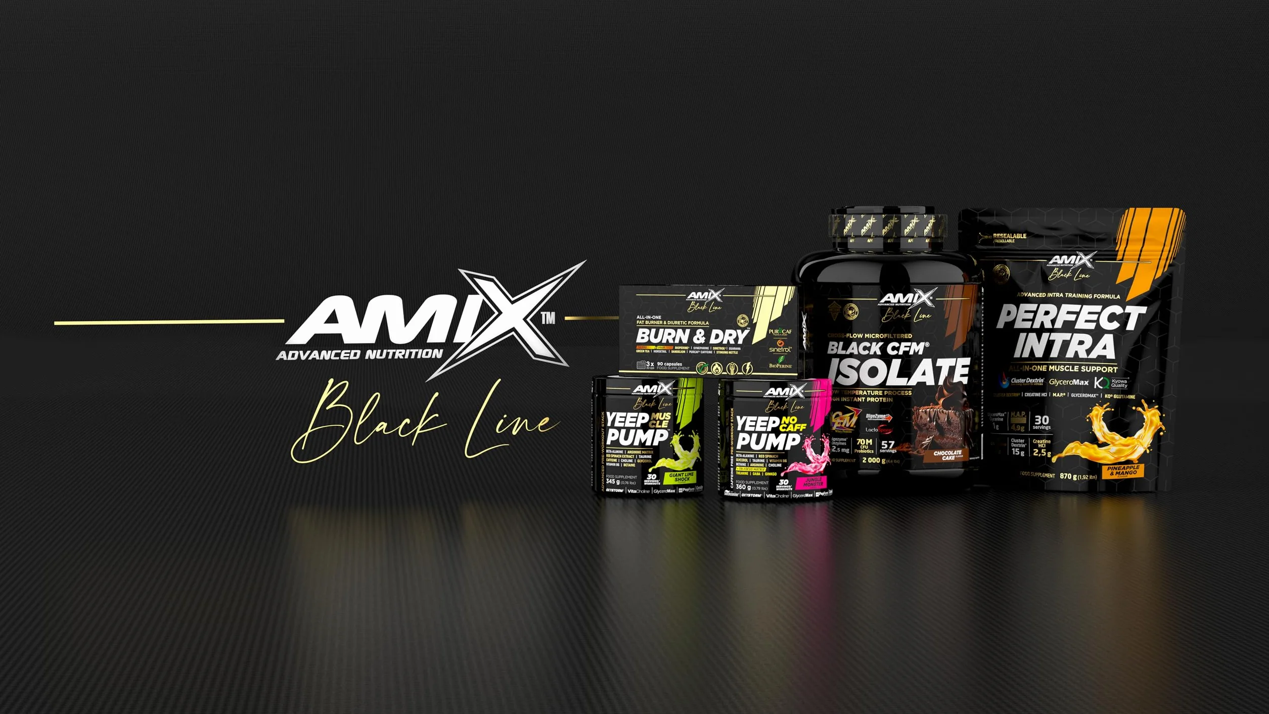 Amix Black Line YEEP PUMP NO CAFF 360 GR Pre-Entreno Sabor Jungle Monster